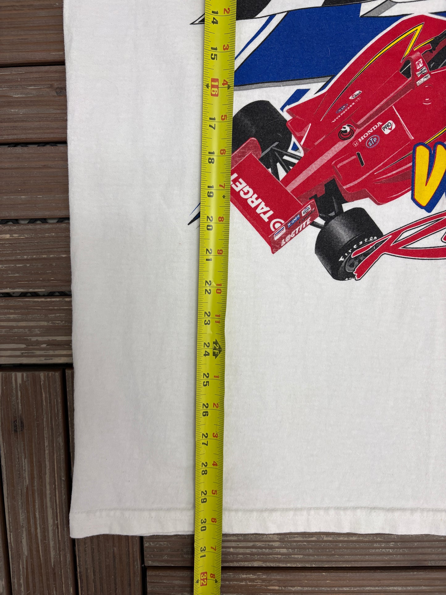 Team Honda Racing Graphic Tee | Size X-Large | Vintage 1990s Drag Racing White T-Shirt |
