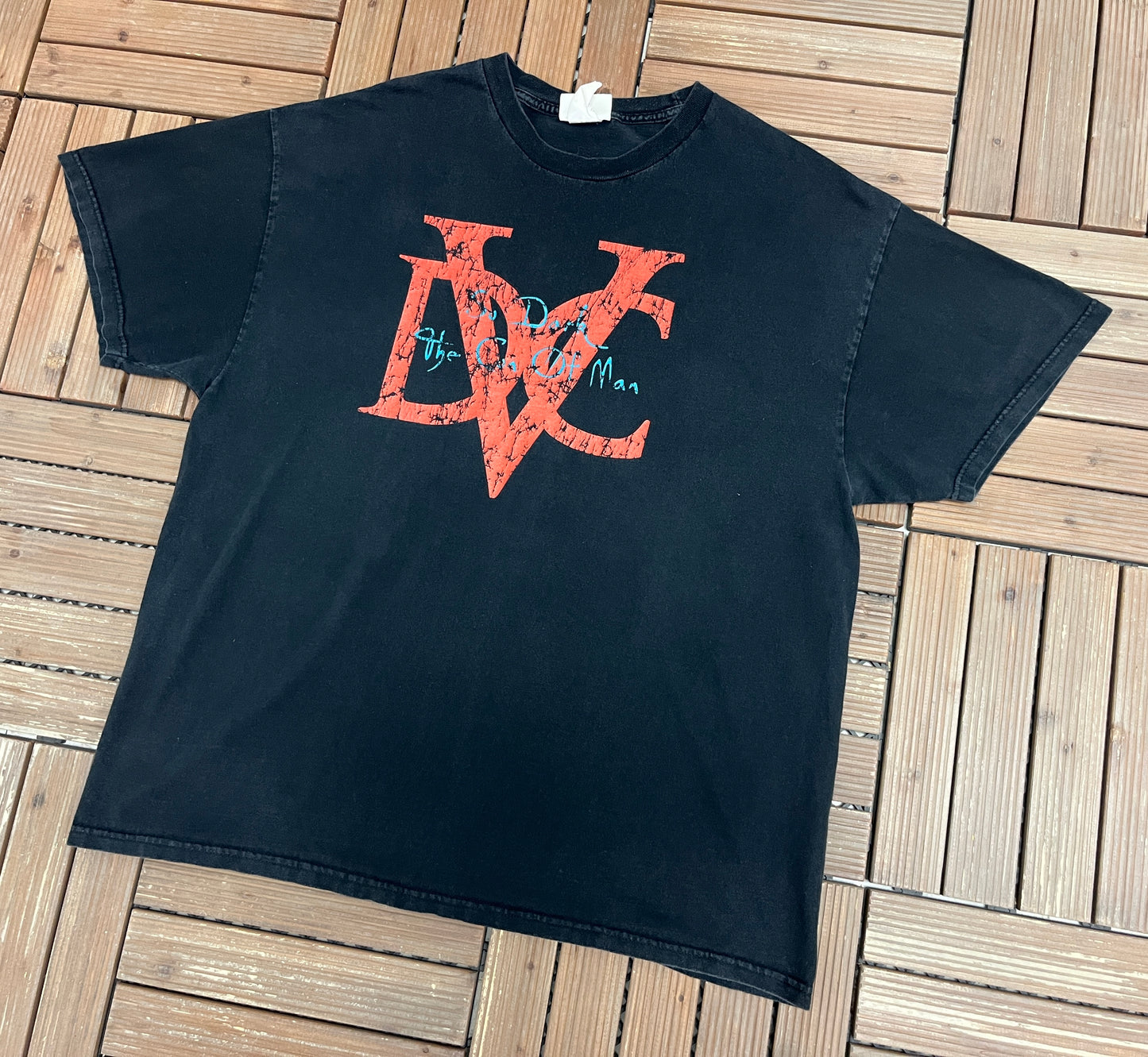 So Dark The Con Of Man The Da Vince Code Graphic Tee | Size XX-Large | Vintage 2000s Promotional Black T-Shirt |