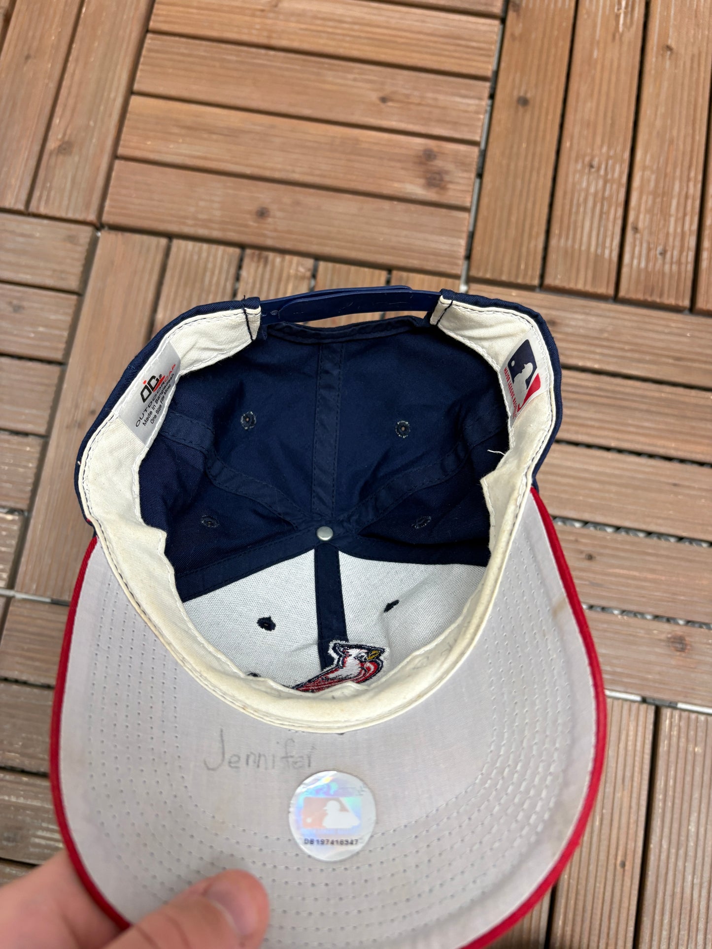 St. Louis Cardinals Embroidered Graphic Hat | Snap Back | Vintage 2000s MLB Baseball Blue Cap |