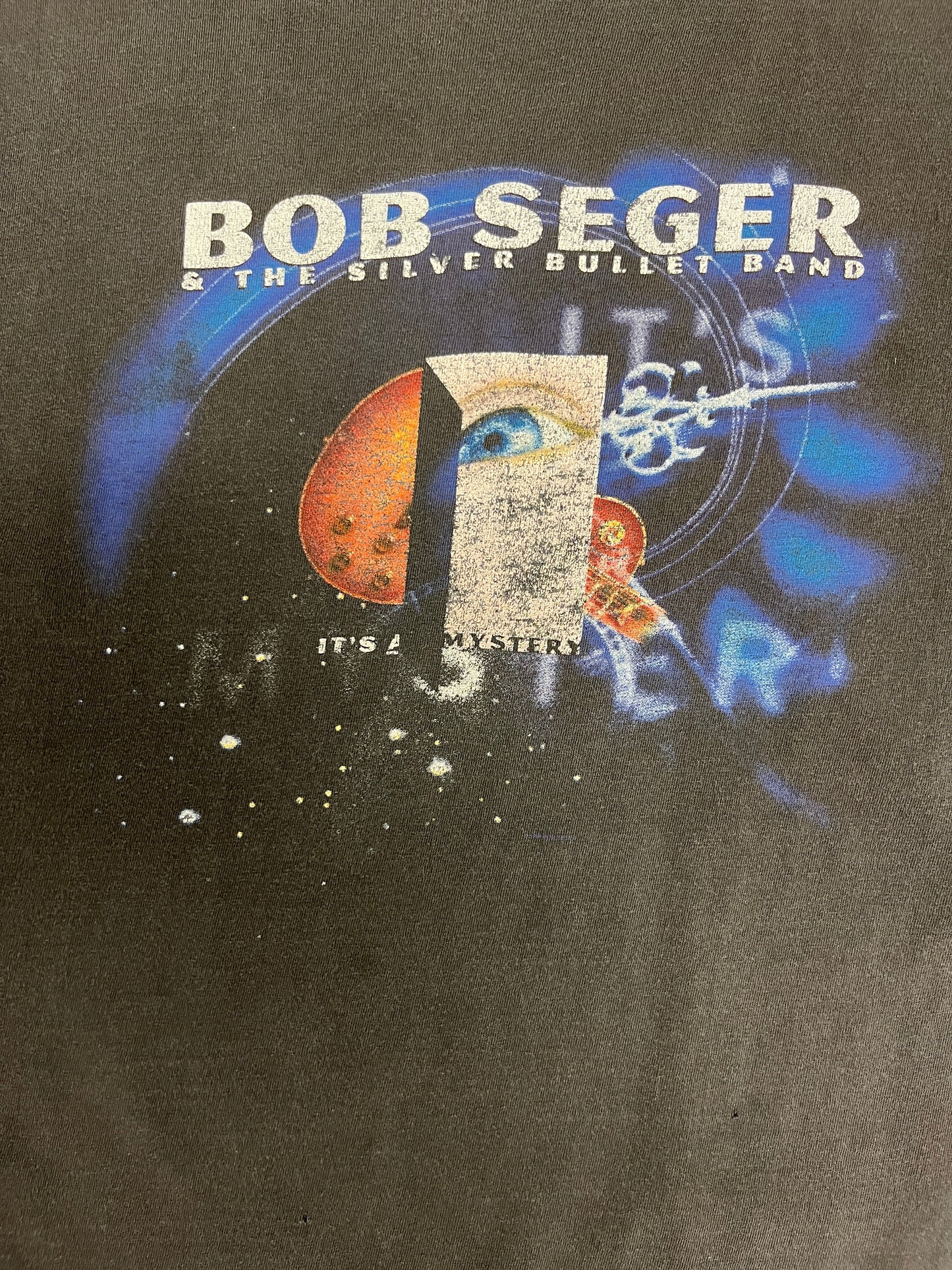 Bob Seger & The Silver Bullet Band It's A Mystery Tour Graphic Tee | Size XX-Large | Vintage 1990s Rock Band Grey T-Shirt |