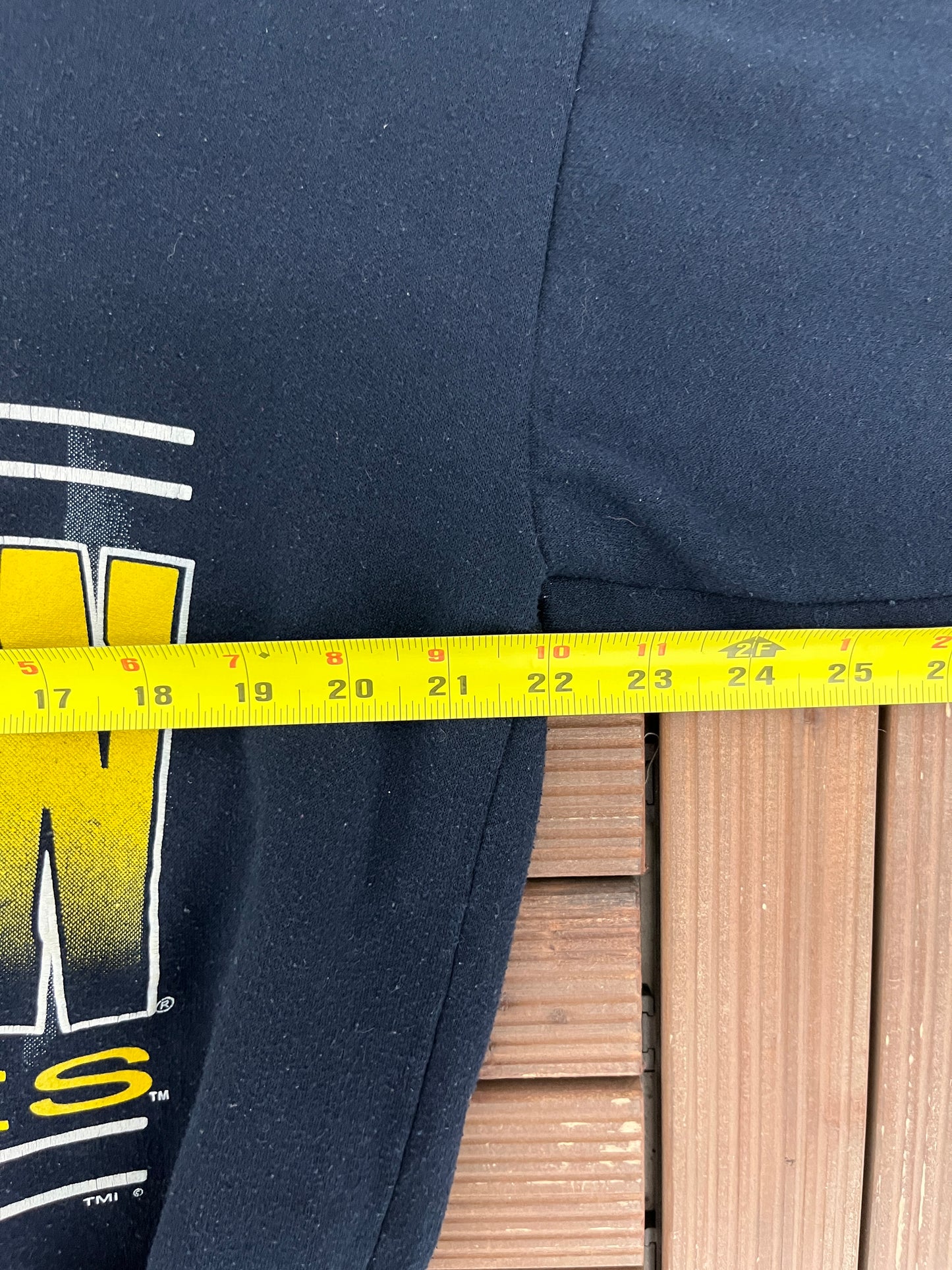 Michigan Wolverines Graphic Crewneck | Size Medium | Vintage 1990s College Sports Blue Sweater |