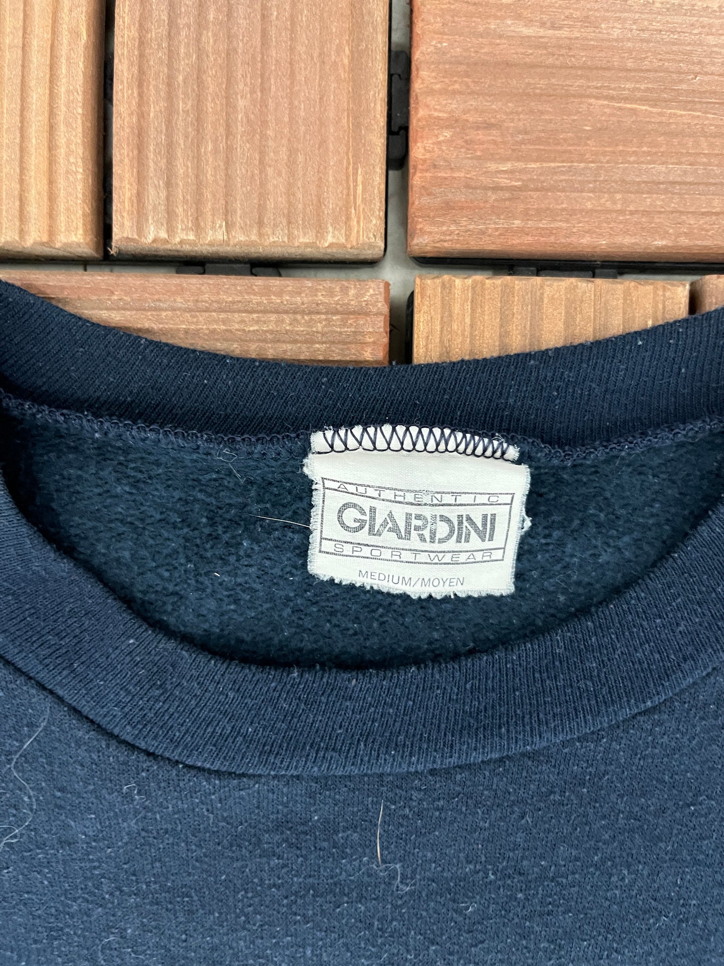 Michigan Wolverines Graphic Crewneck | Size Medium | Vintage 1990s College Sports Blue Sweater |