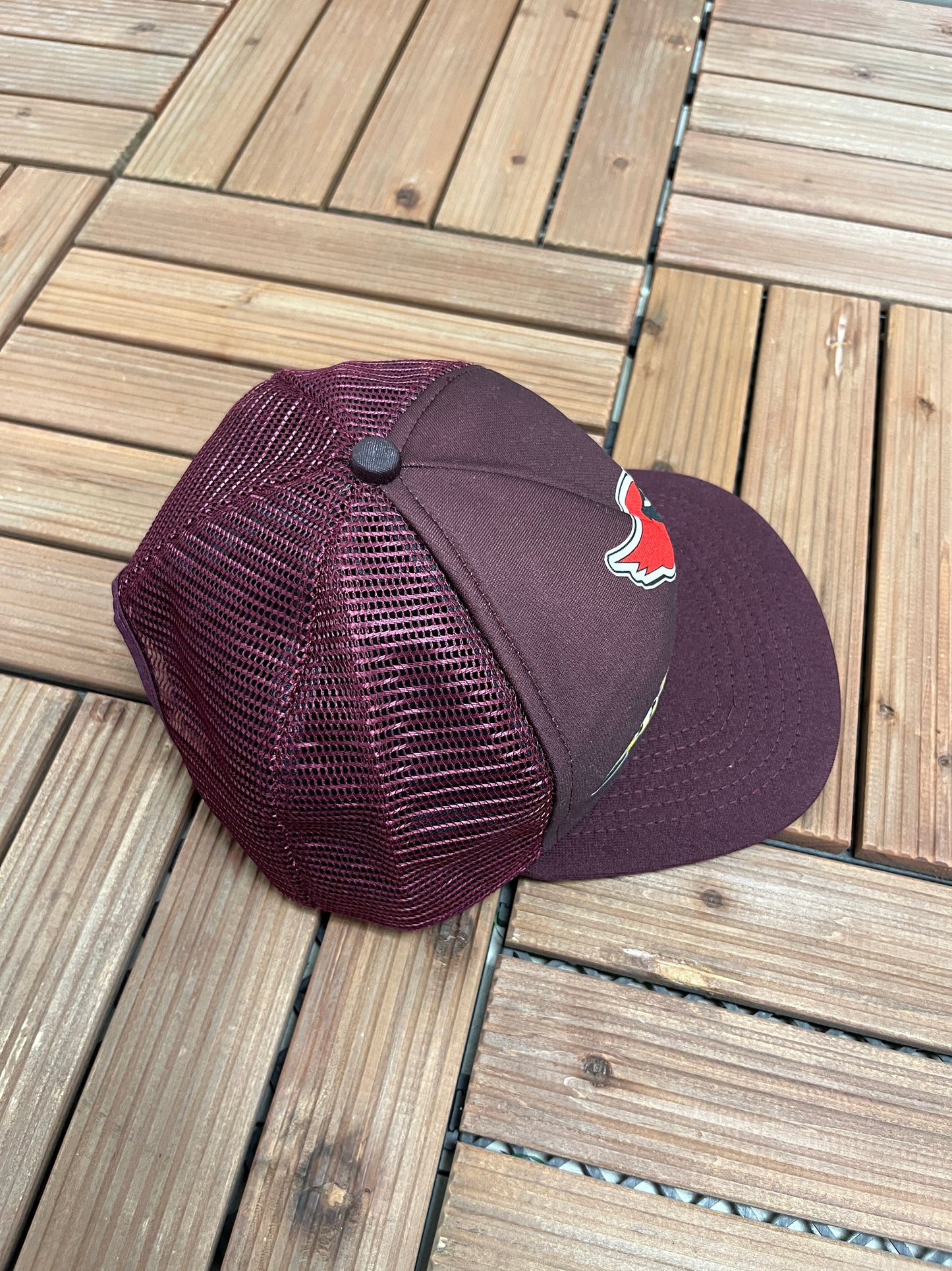 St. Louis Cardinals Graphic Hat | Snap Back | Vintage 1990s Made in USA NFL Football Red Cap |