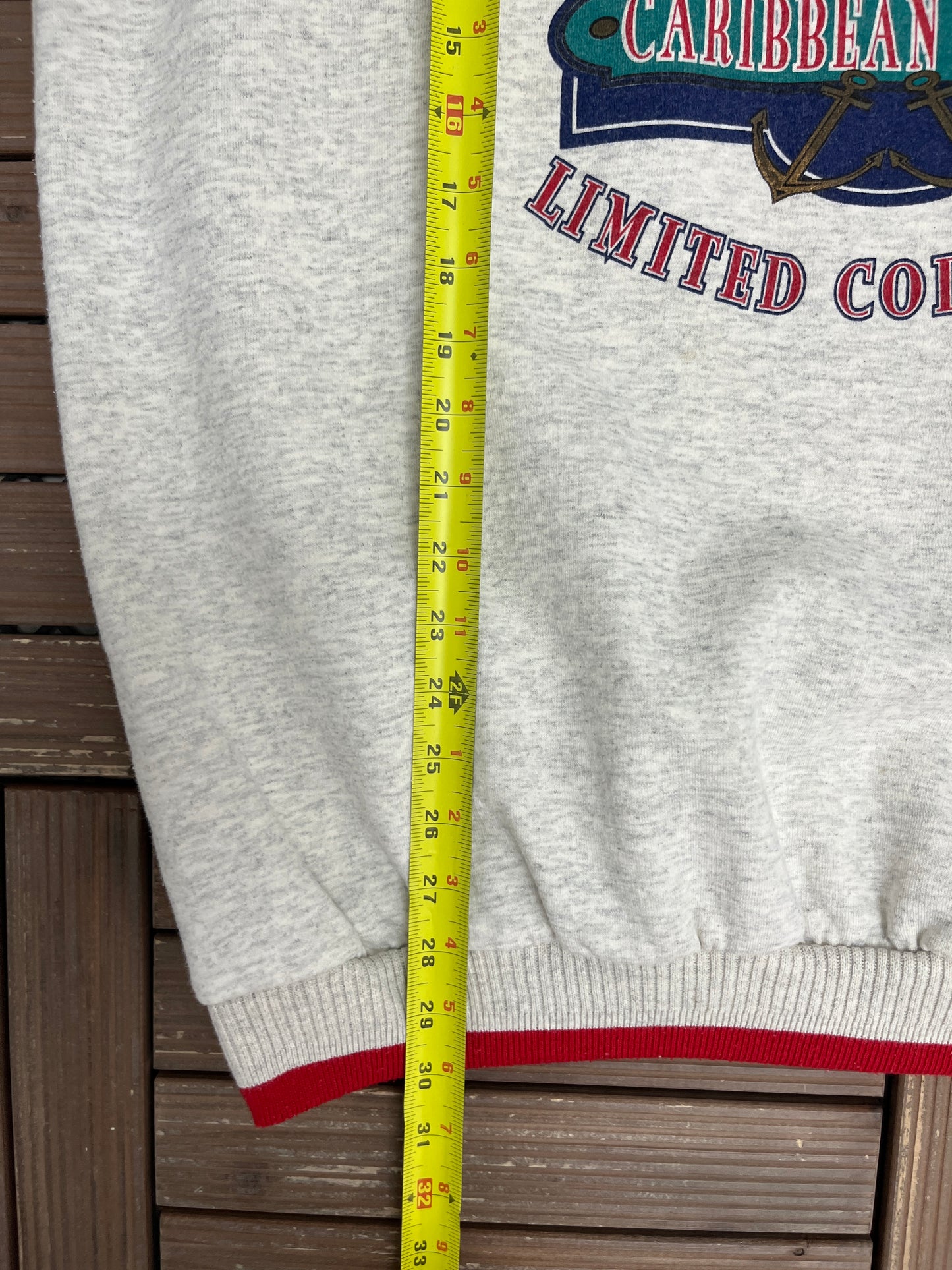 Westerdam Caribbean Cruise 1994 Graphic Crewneck | Size X-Large | Vintage 1990s Promotional Grey Sweater |