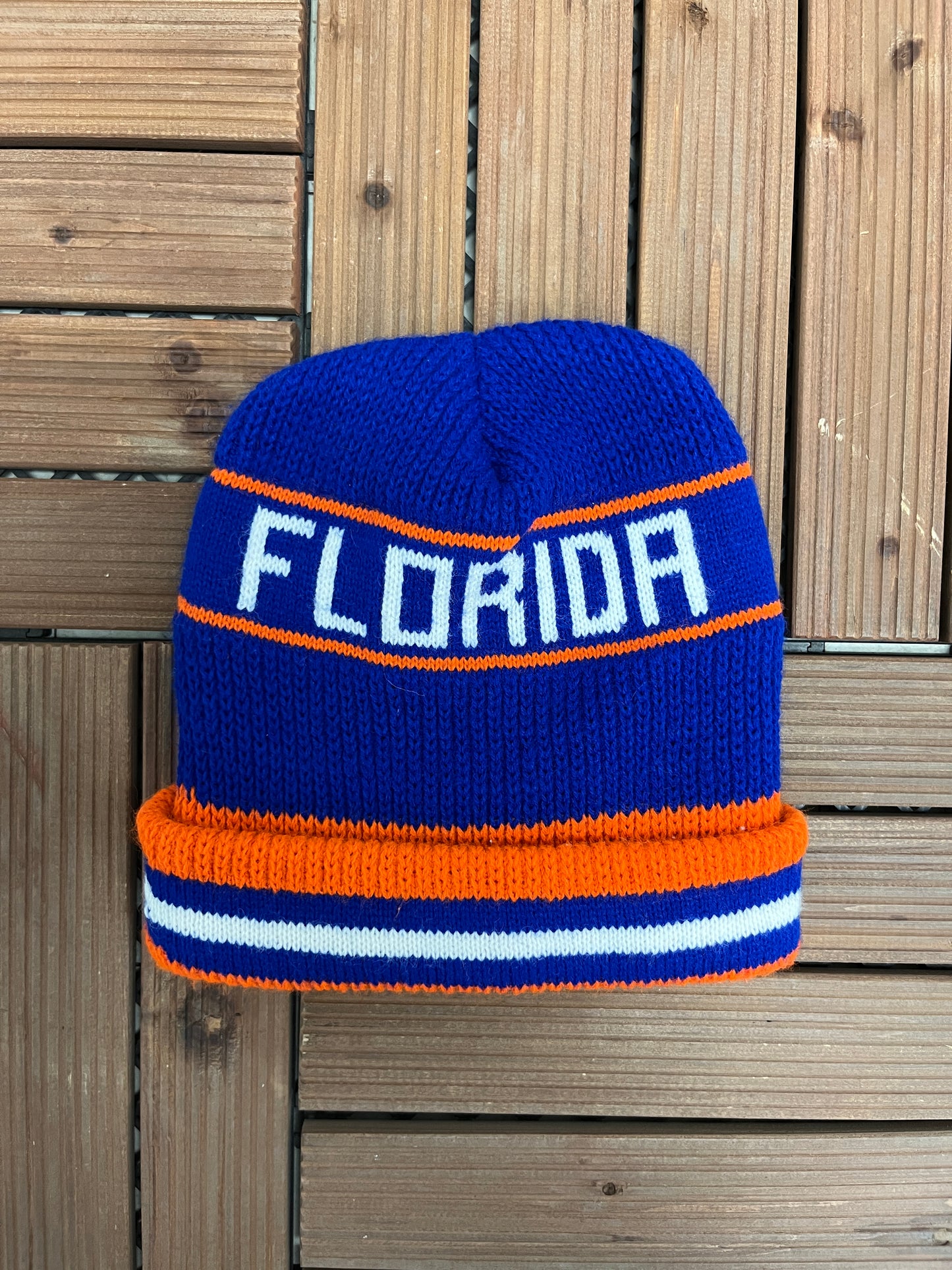 Florida Gators Graphic Winter Hat | OSFA | Vintage 1990s College Blue Hat |