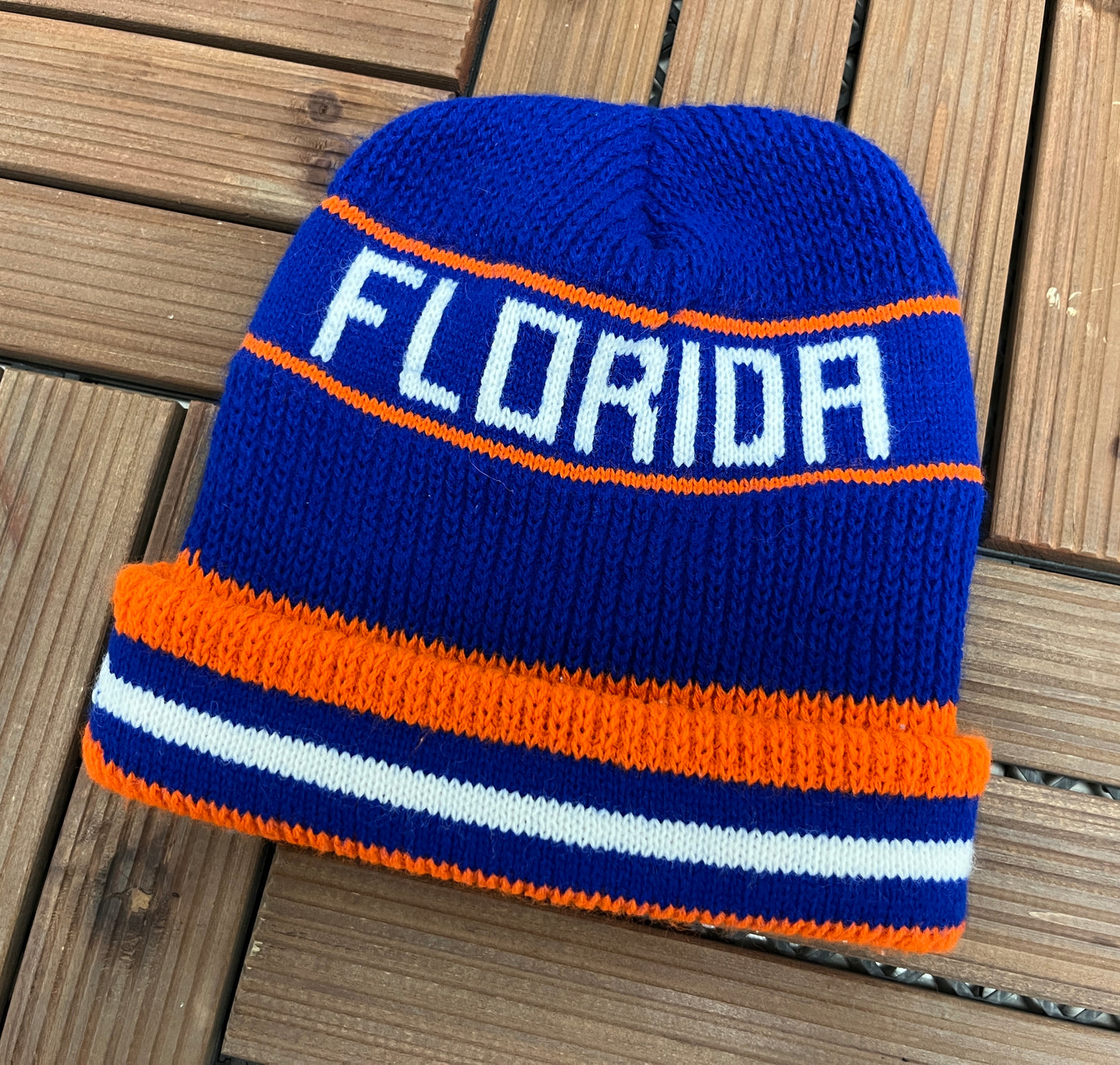 Florida Gators Graphic Winter Hat | OSFA | Vintage 1990s College Blue Hat |