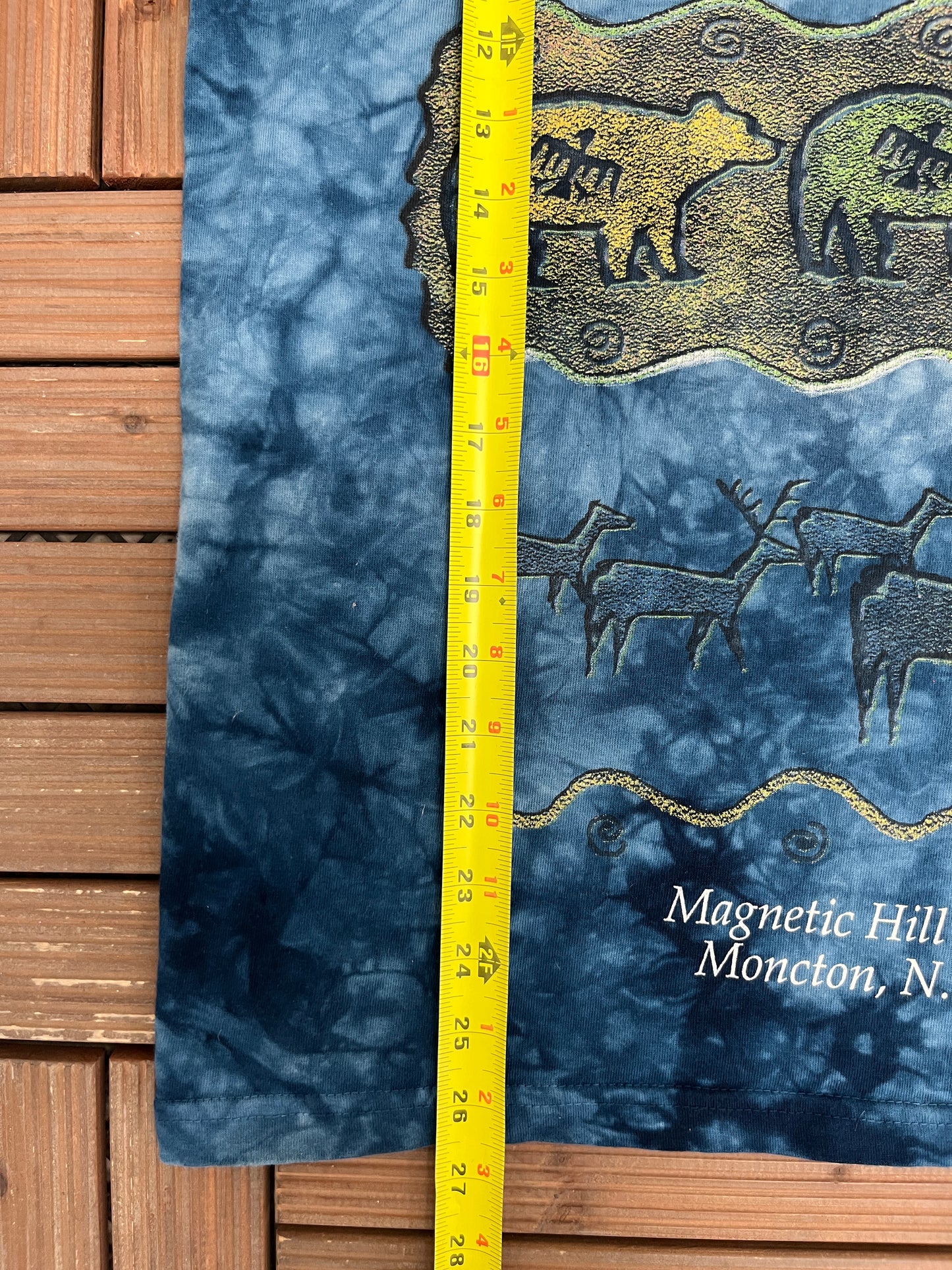 Magnetic Hill Zoo Moncton, New Brunswick Graphic Tee | Size Medium | Vintage 1990s Promotional Blue T-Shirt |