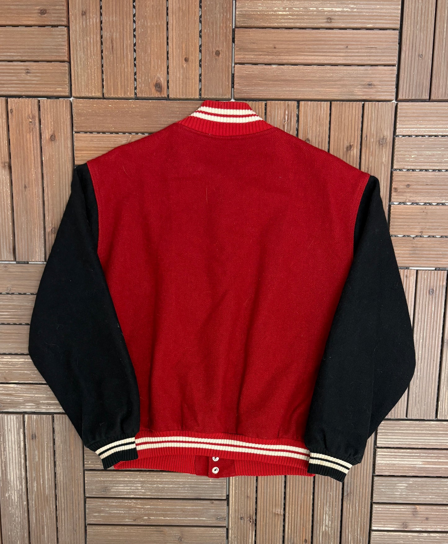 Bugs Bunny Warner Bros Graphic Jacket | Size Large | Vintage 1990s Varsity Red Jacket |