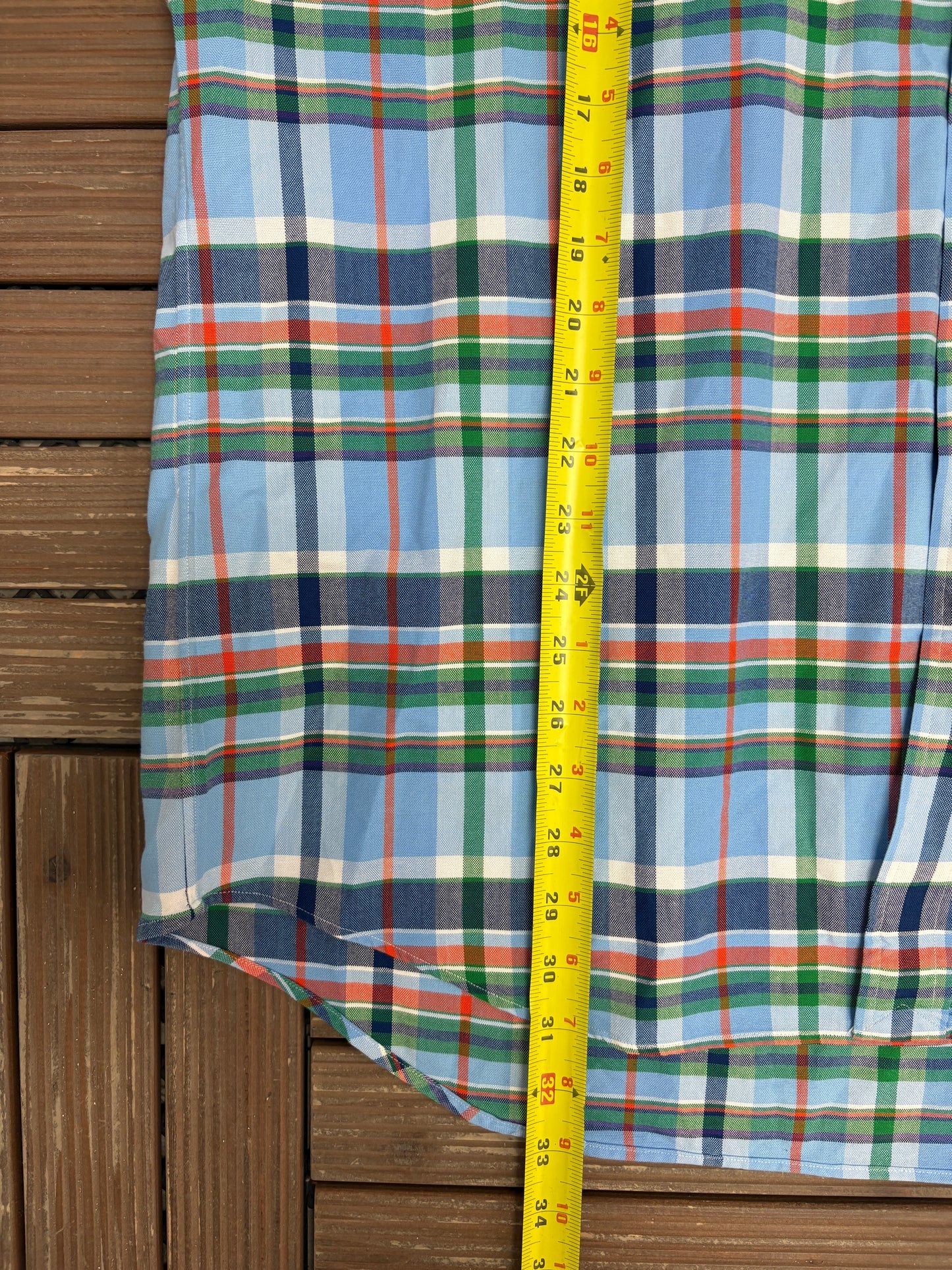 Ralph Lauren Plaid Button Down Shirt | Size X-Large | Branded Blue Button Down Collared Shirt |