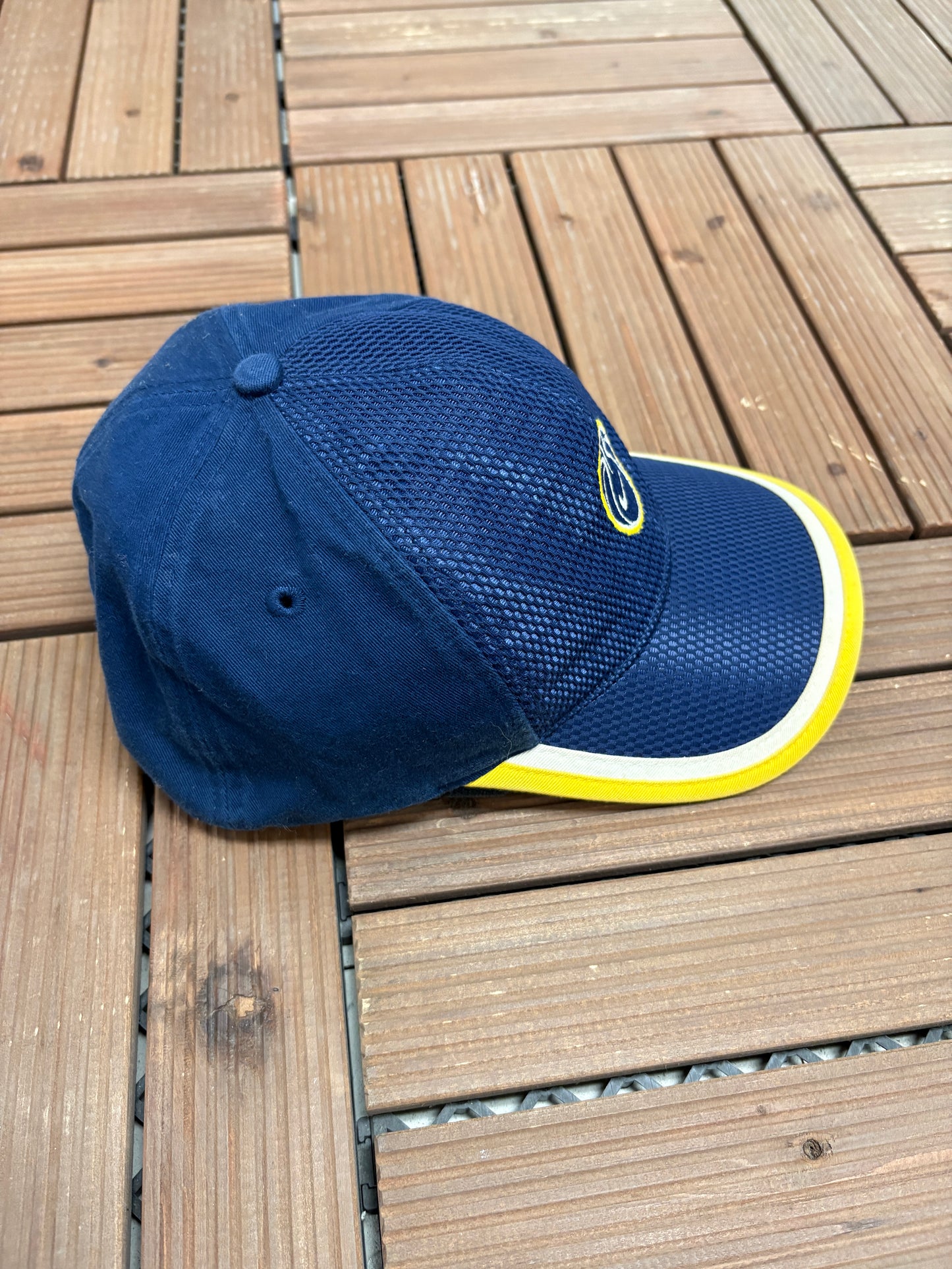 Nike Basketball Embroidered Graphic Hat | Strap Back | Vintage 2000s Nike Branded Blue Cap |
