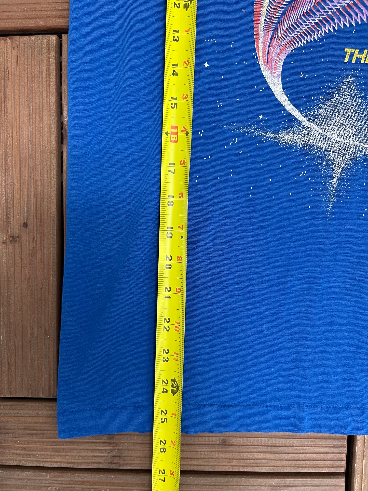 Starlight Express The Race Is On Graphic Tee | Size Medium | Vintage 1990s Promotional Musical Blue T-Shirt |