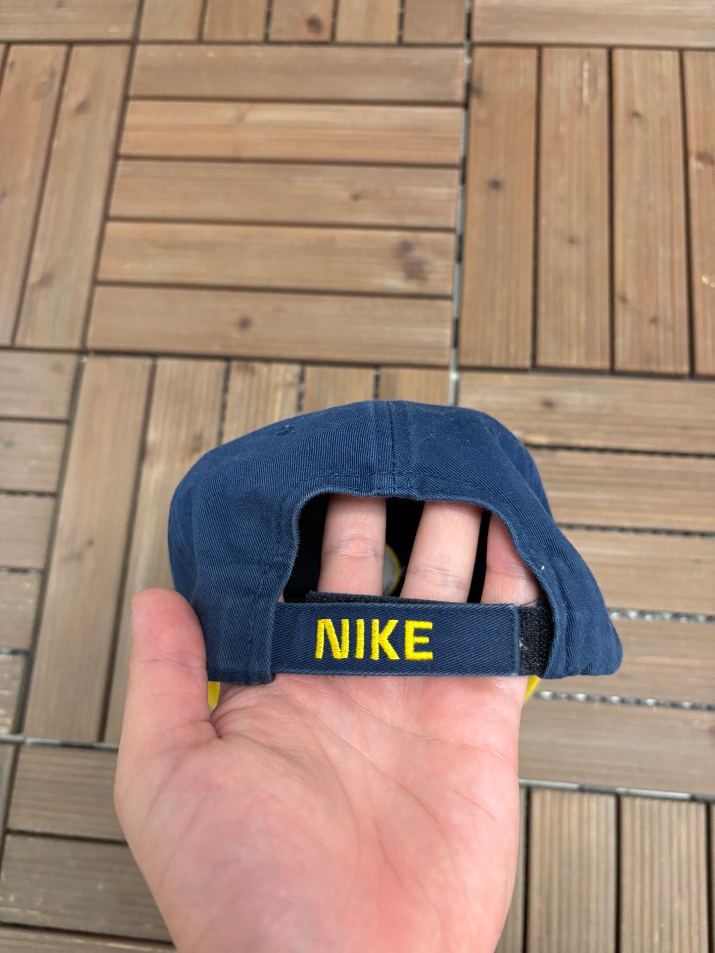 Nike Basketball Embroidered Graphic Hat | Strap Back | Vintage 2000s Nike Branded Blue Cap |