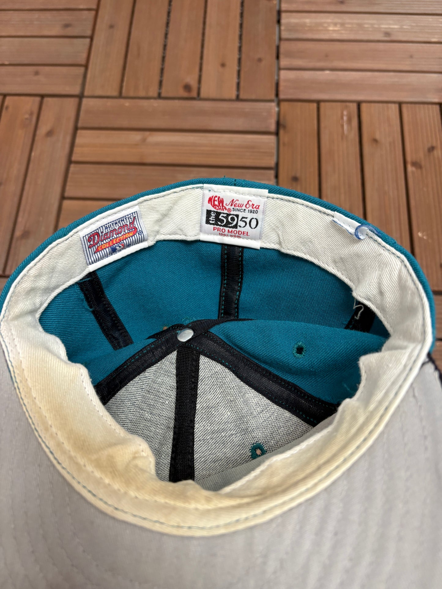 Seattle Mariners Embroidered Graphic Hat | Size 7 1/8 | Vintage 1990s MLB Baseball Blue Hat |