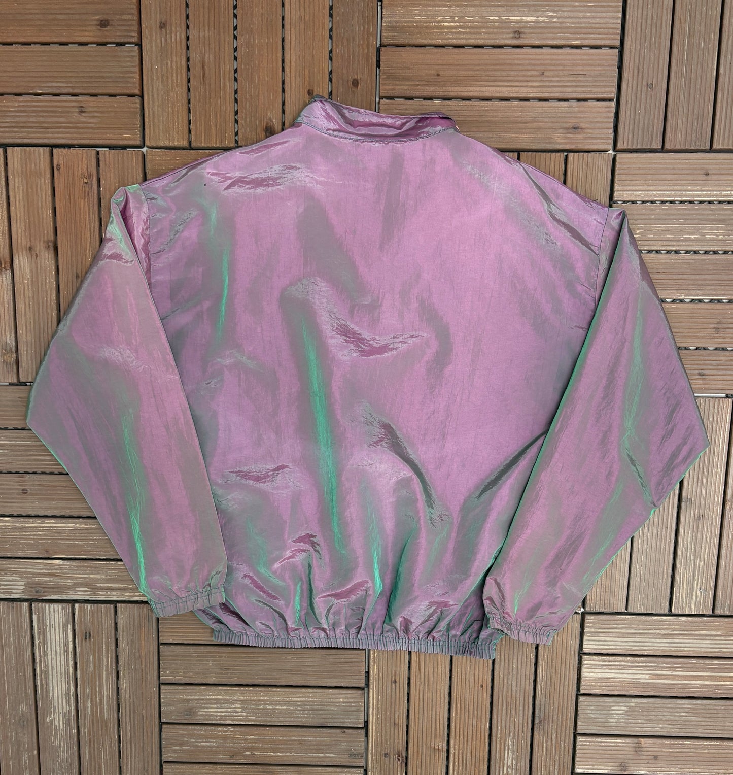Surf's Up International Body Gear Graphic Windbreaker | One Size | Vintage 1990s Purple Light Jacket |