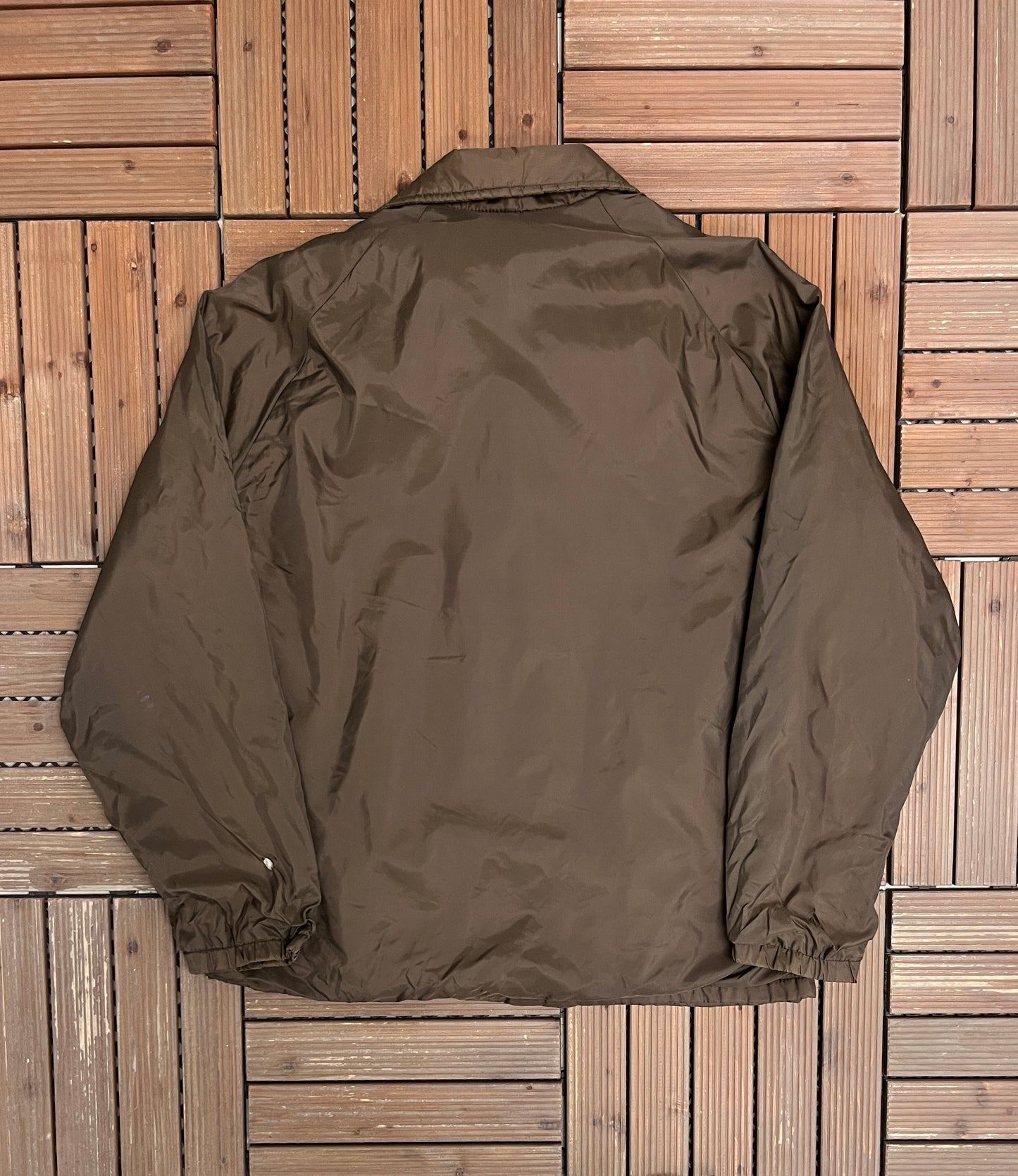 Shriners Hospital Springfield Unit Graphic Jacket | Size Large | Vintage 1990s Brown Promotional Coat |