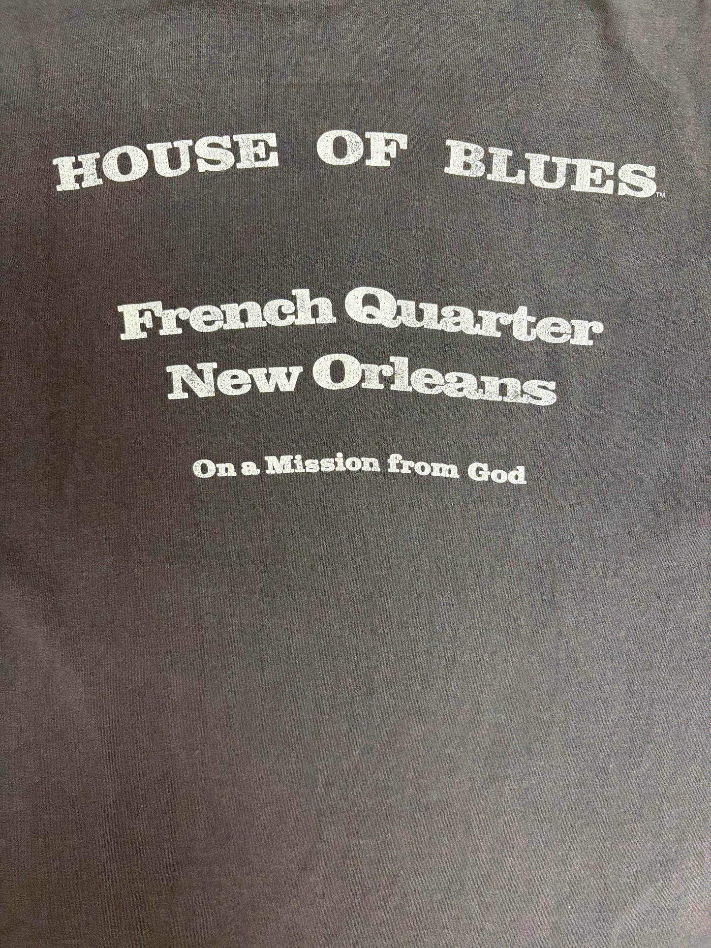 Blues Brothers House Of Blues Graphic Tee | Size X-Large | Vintage 1990s Blues Music Black T-Shirt |