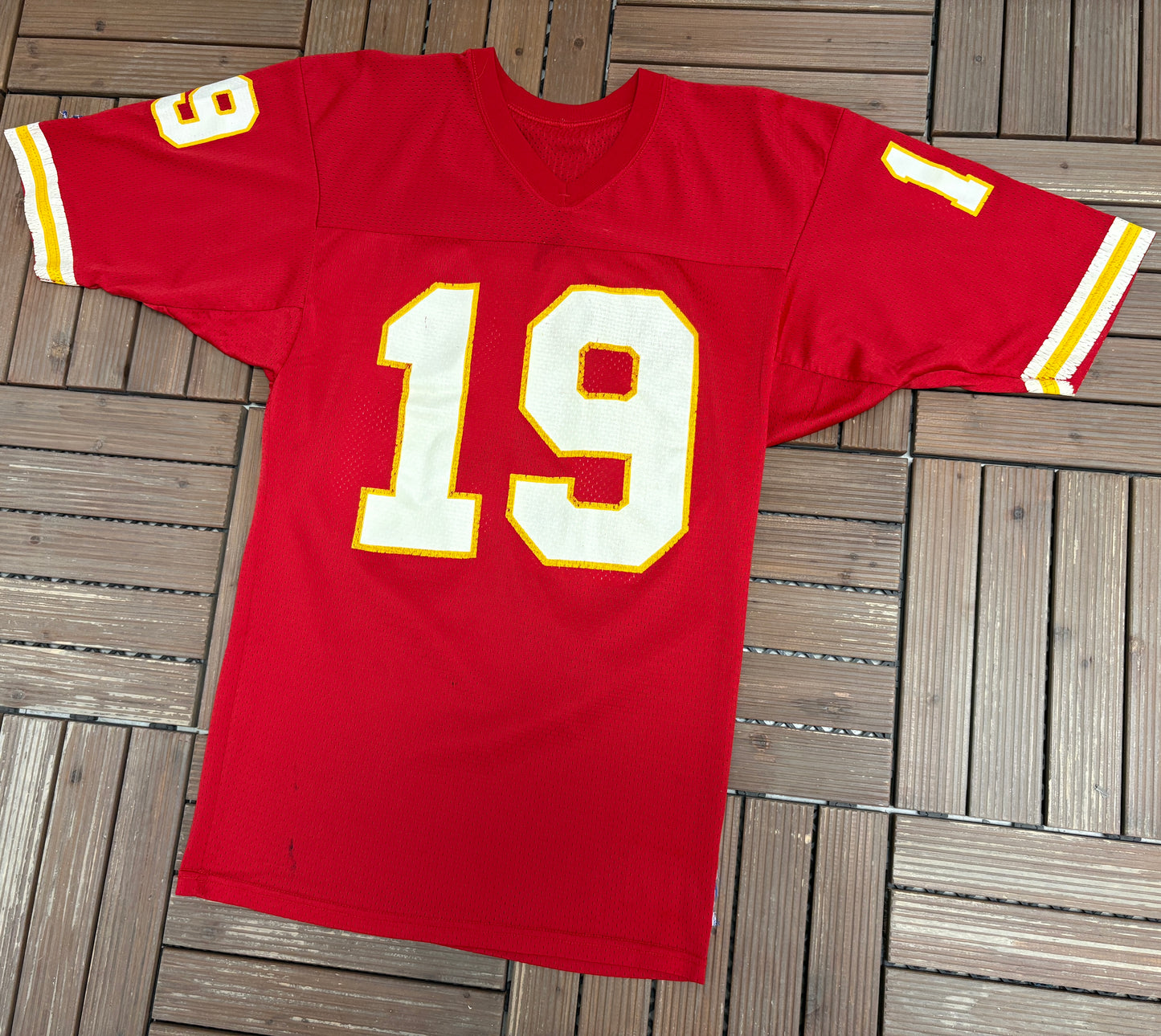 Kansas City Chiefs Joe Montana Football Jersey | Size Large | Vintage 1990s NFL Football Red Jersey |