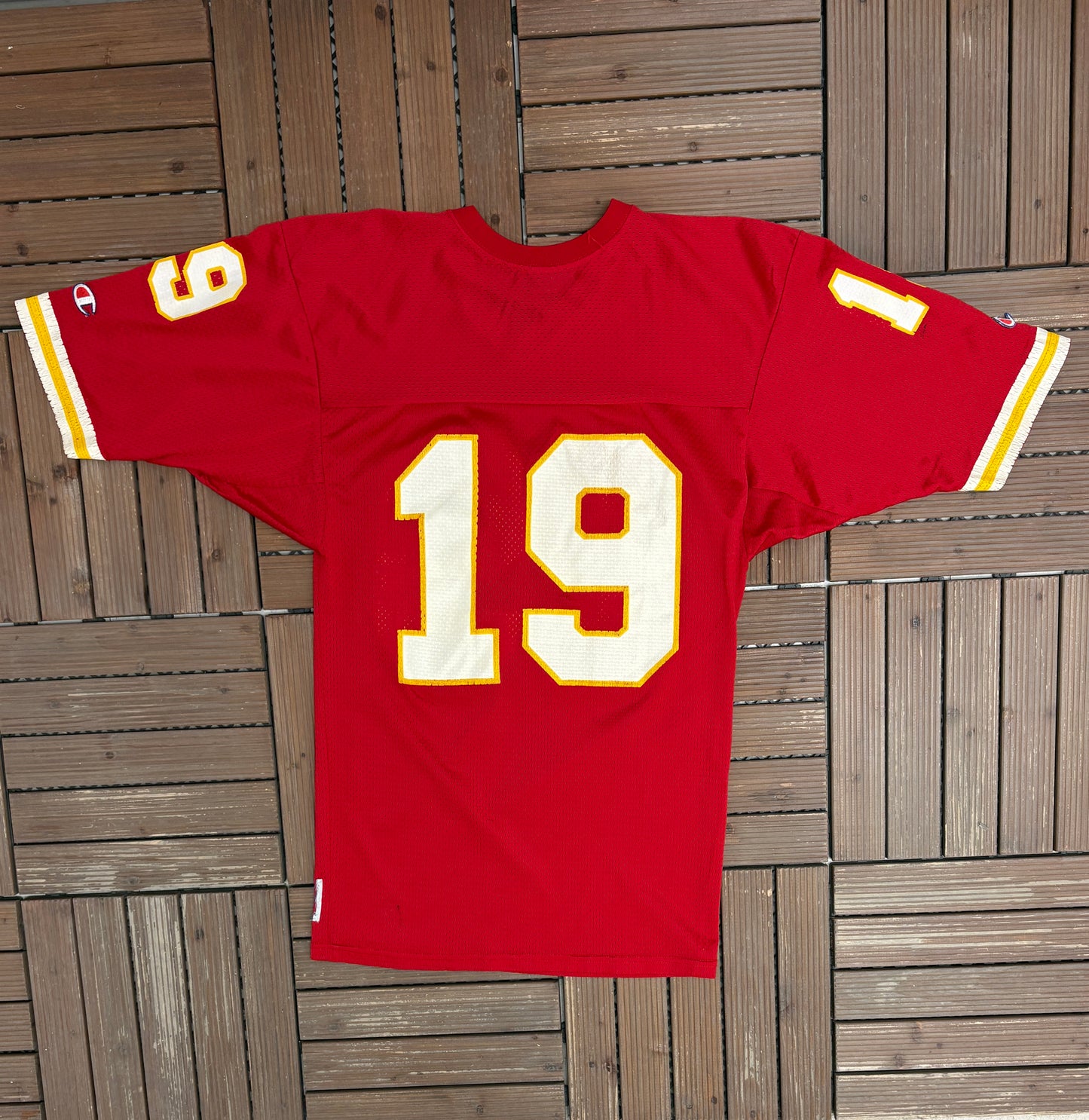 Kansas City Chiefs Joe Montana Football Jersey | Size Large | Vintage 1990s NFL Football Red Jersey |