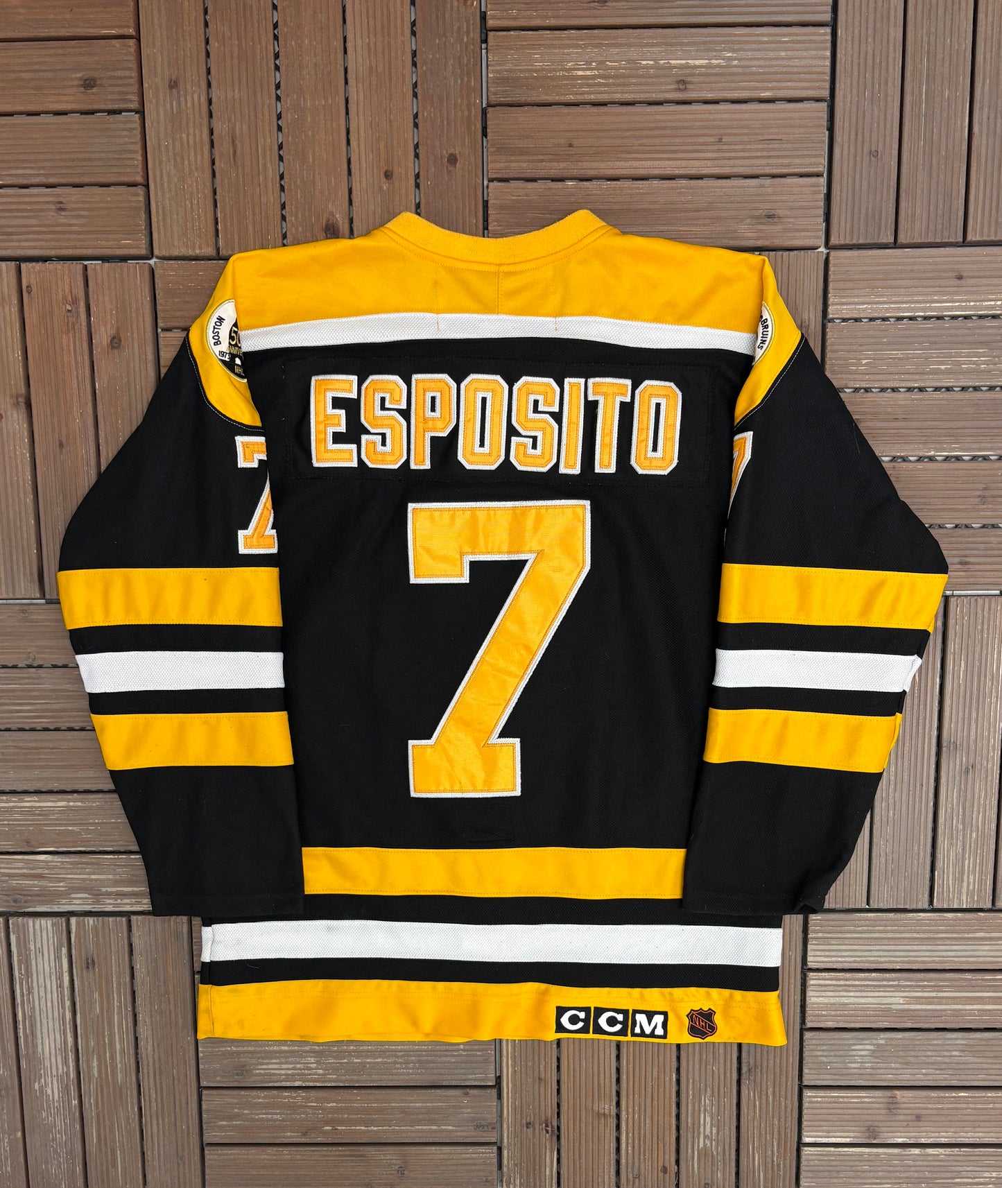 Boston Bruins Phil Esposito Hockey Jersey | Size X-Large | Vintage 1990s NHL Hockey Black Jersey |