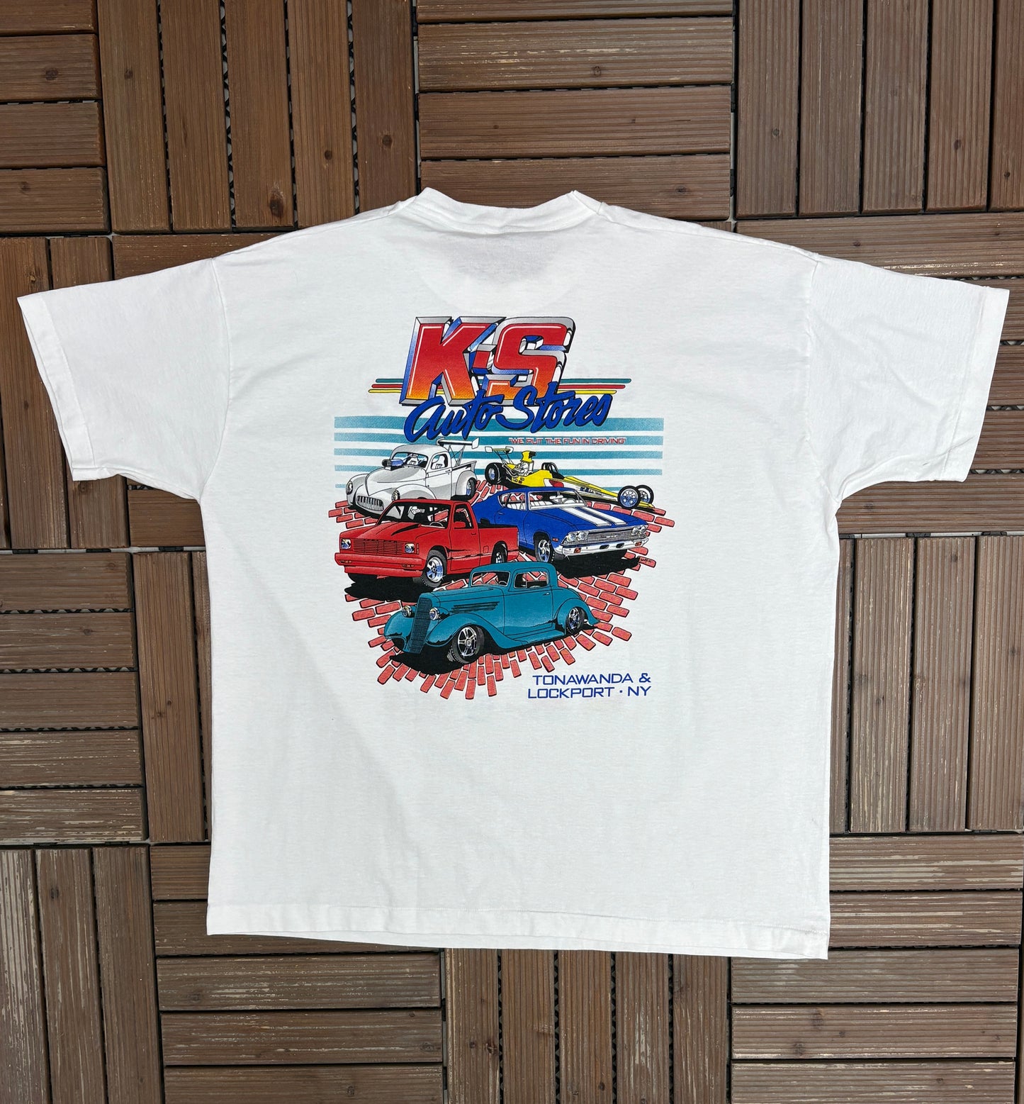 Niagara '95 Auto Swap & Car Shows Graphic Tee | Size XX-Large | Vintage 1990s Car Show White T-Shirt |