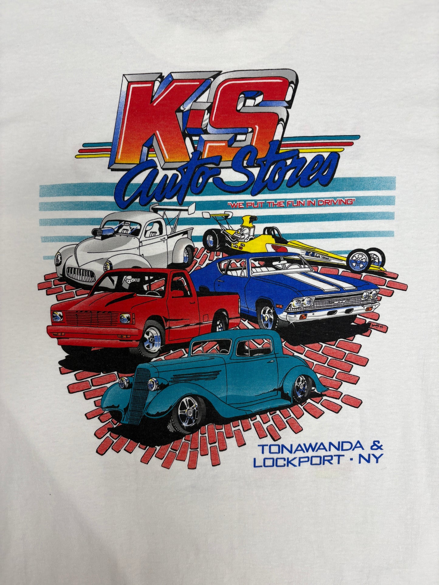 Niagara '95 Auto Swap & Car Shows Graphic Tee | Size XX-Large | Vintage 1990s Car Show White T-Shirt |