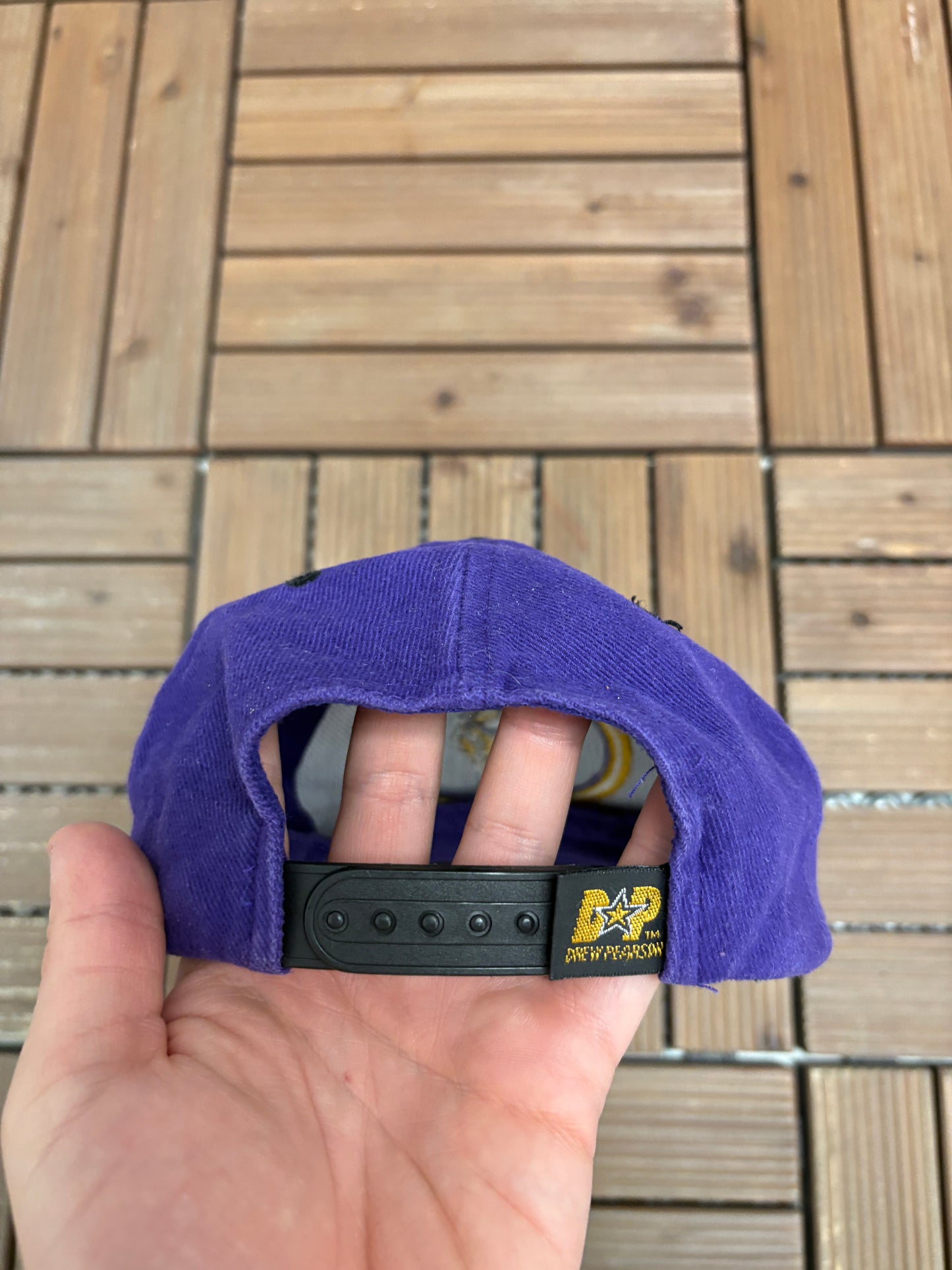 Minnesota Vikings Graphic Hat | Snap Back | Vintage 1990s NFL Football Purple Cap |