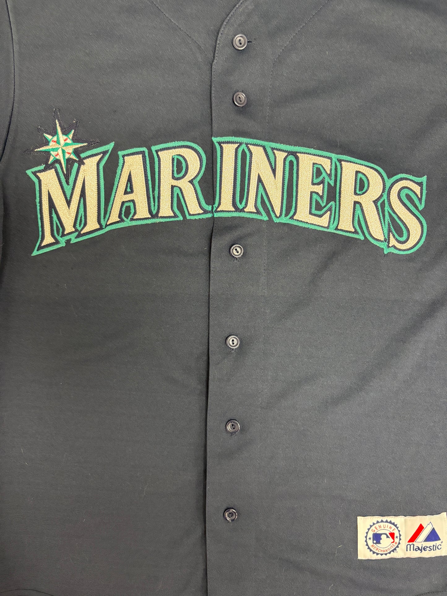 Seattle Mariners Kenji Johjima Baseball Jersey | Size Medium | Vintage 2000s MLB Baseball Blue Jersey |