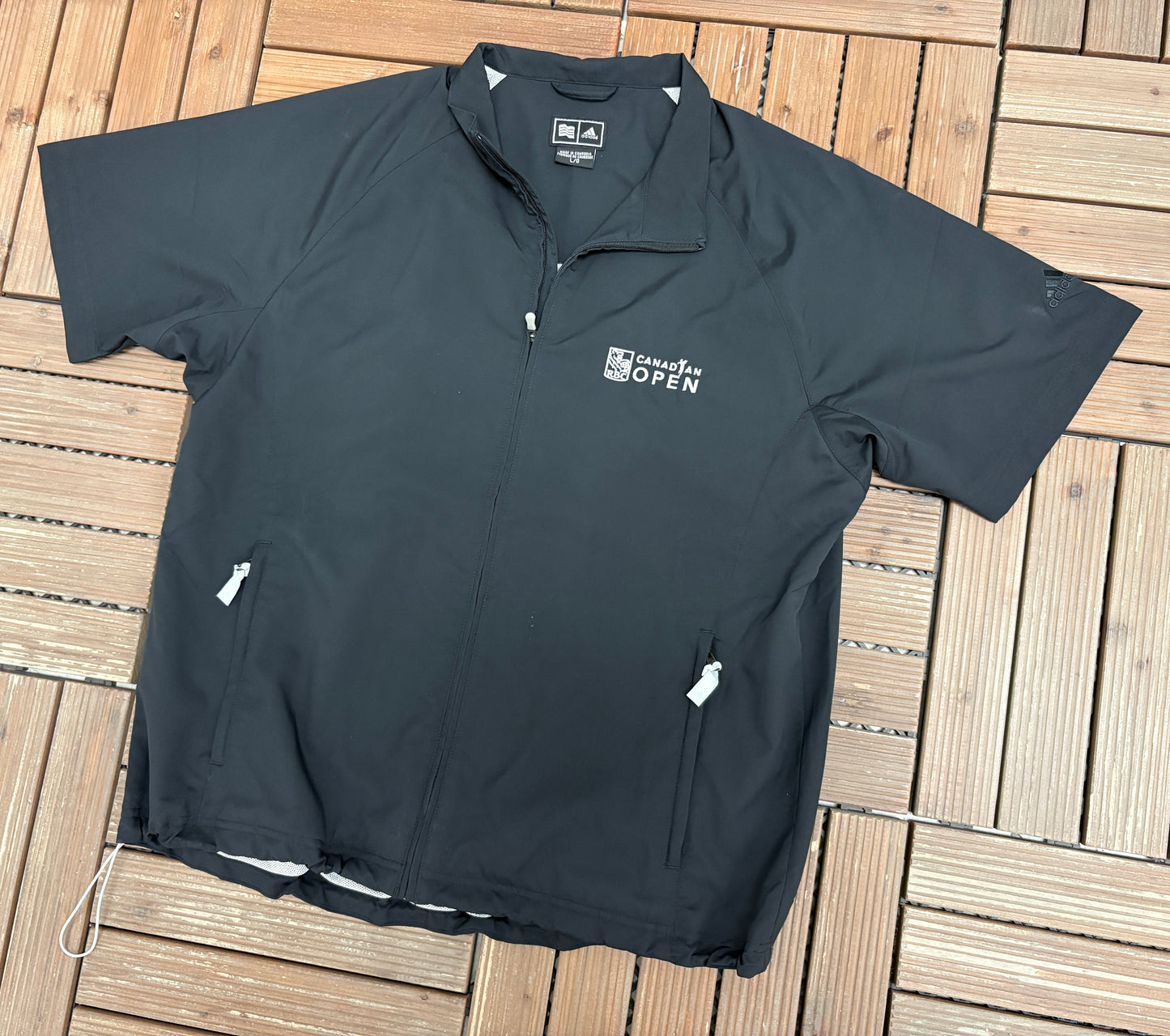 RBC Canadian Open Golf Graphic Windbreaker | Size Large | Retro Golf Short Sleeve Jacket |