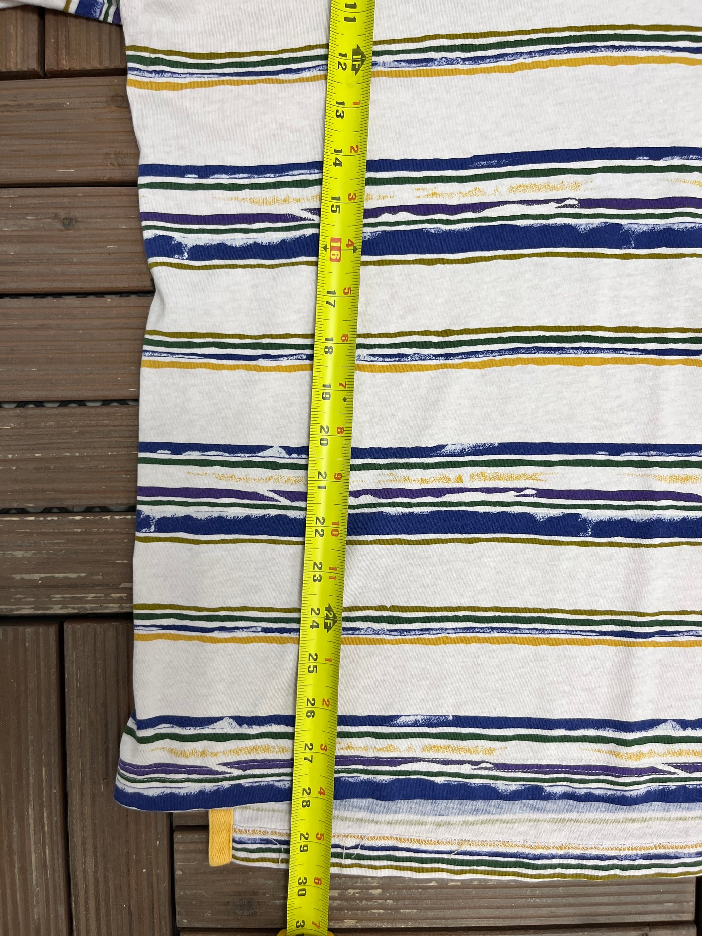 Reebok Golf Striped Graphic Tee | Size X-Large | Vintage 2000s Promotional White T-Shirt |