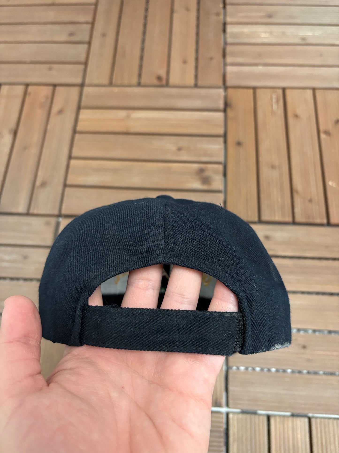 God Bless America Twin Towers Graphic Hat | Strap Back | Vintage 2000s Black Cap |