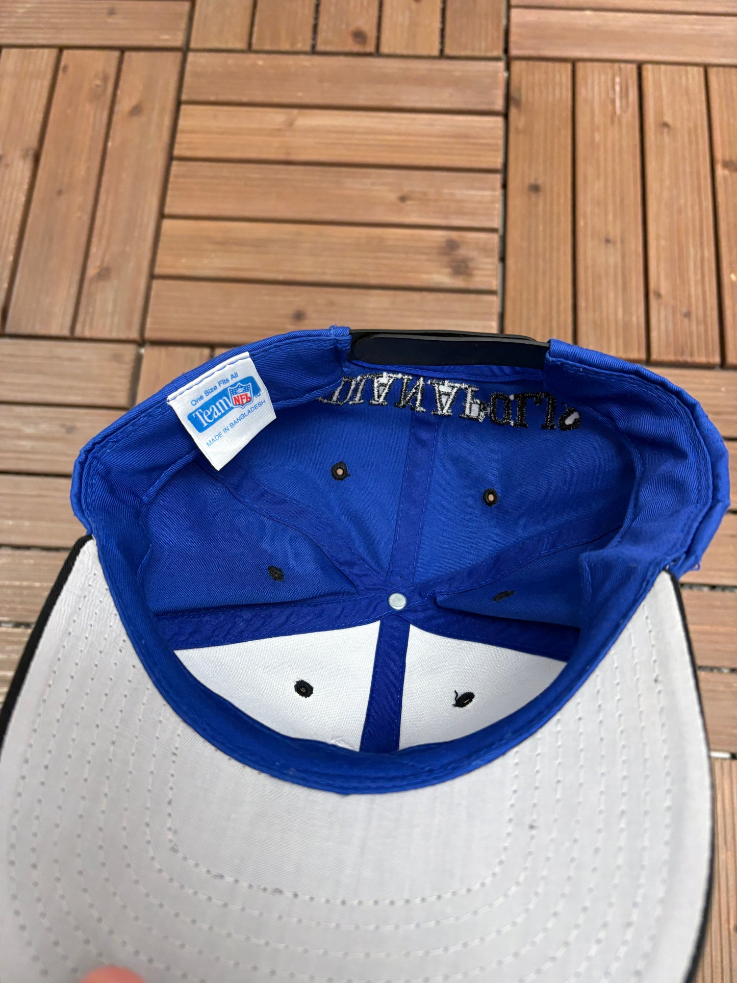 Indianapolis Colts Embroidered Graphic Hat | Snap Back | Vintage 1990s NFL Football Blue Hat |