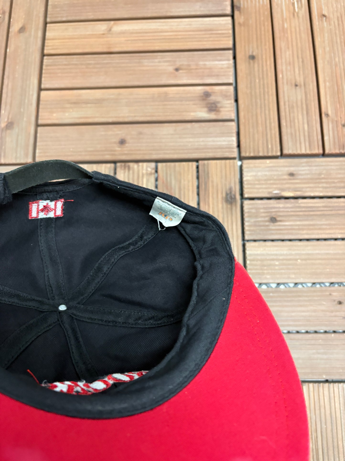 Brooks Embroidered Graphic Hat | Leather Tuck Strap | Vintage 2000s Branded Black Cap |