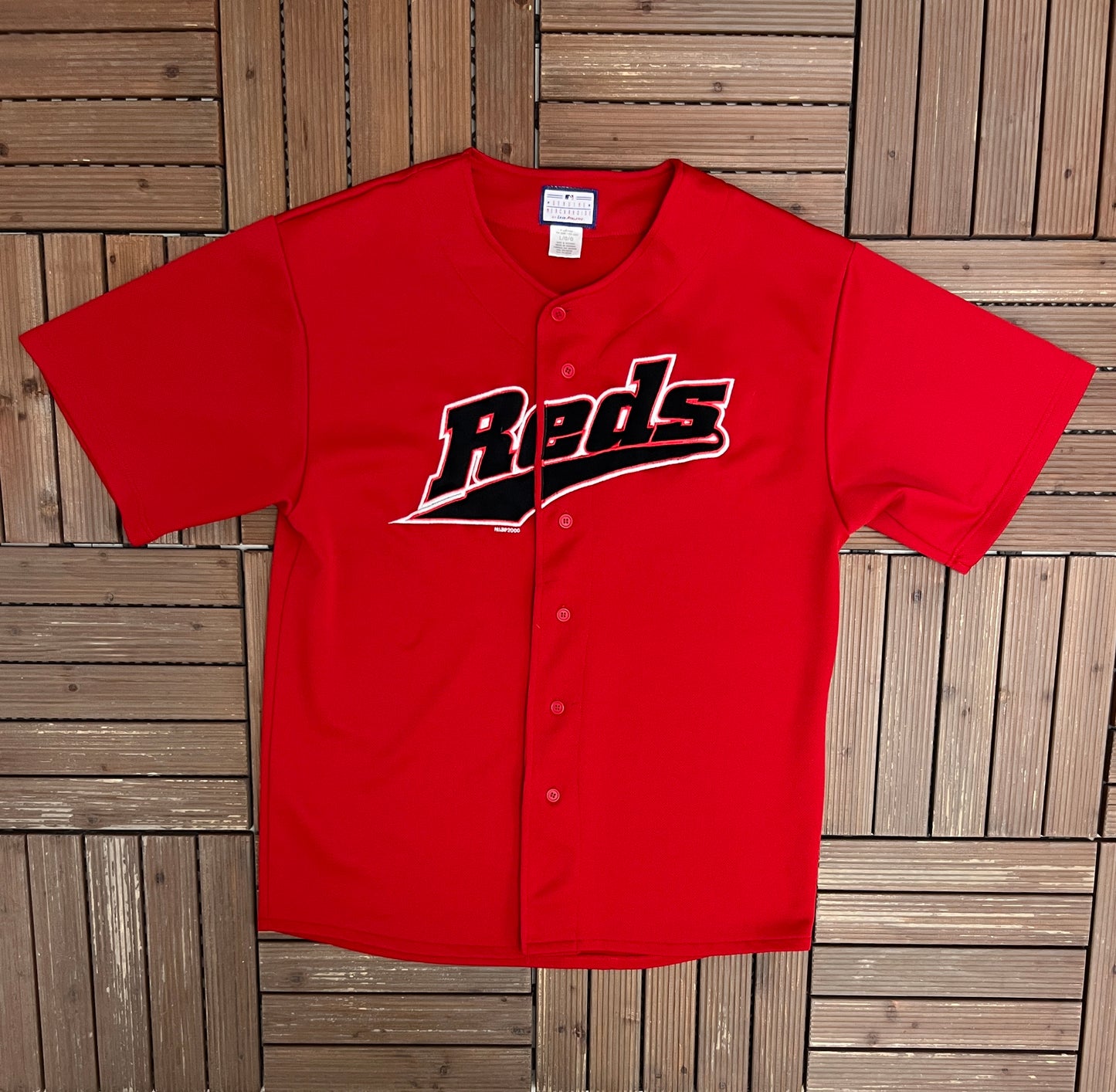 Cincinnati Reds Stitched Baseball Jersey | Size Large | Vintage 2000s MLB Baseball Red Jersey |