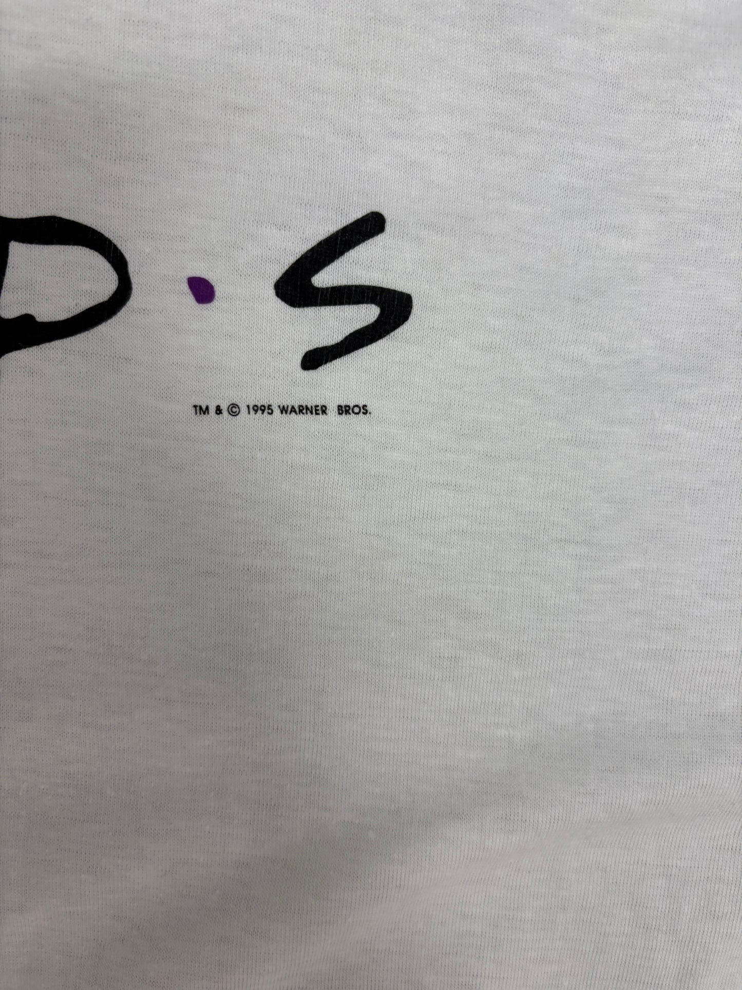 Friends Sitcom Graphic Tee | Size X-Large | Vintage 1990s Promotional Single Stitch White T-Shirt |