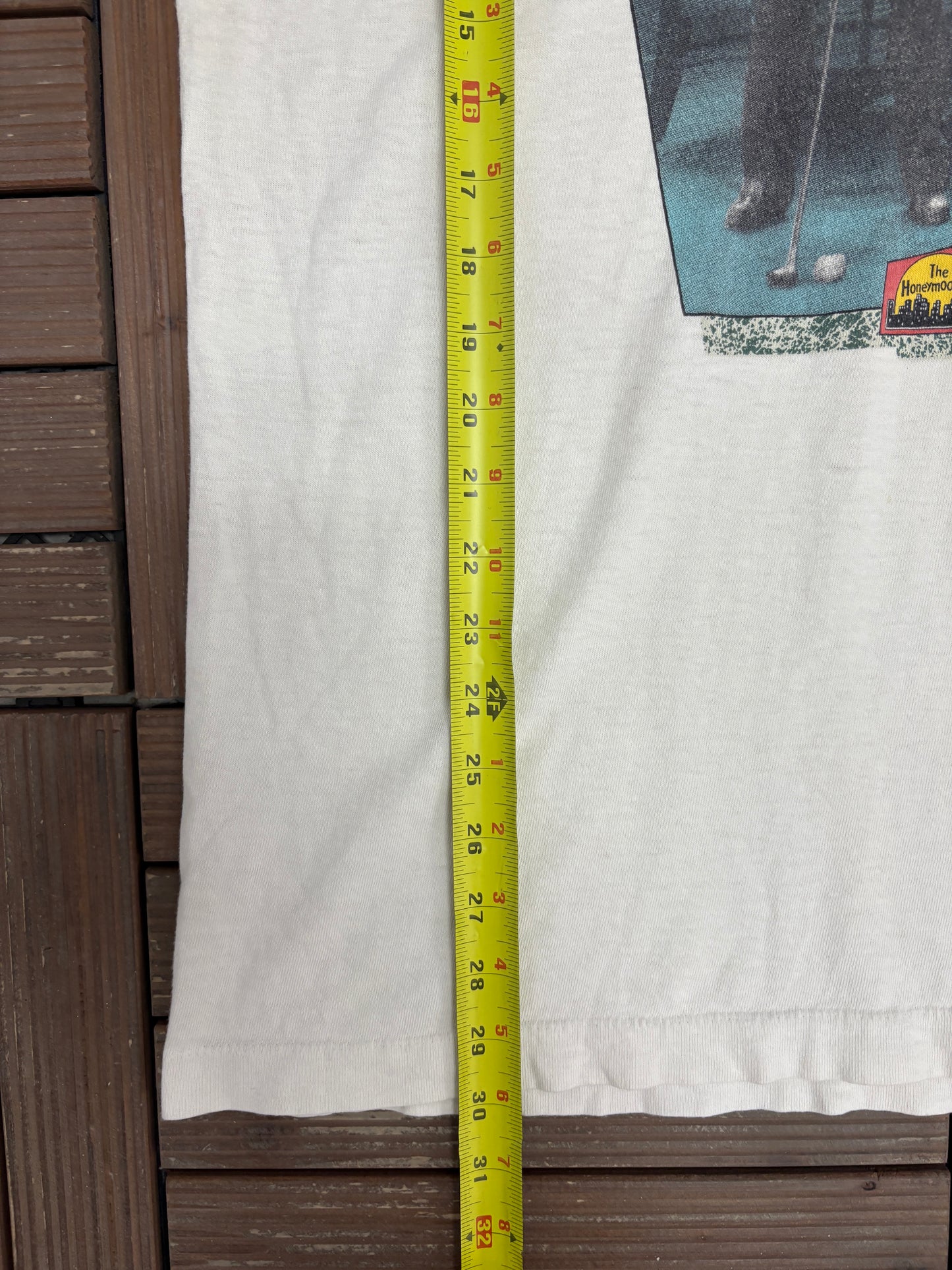 The Honeymooners Address The Ball Graphic Tee | Size X-Large | Vintage 1990s Promotional Television White T-Shirt |