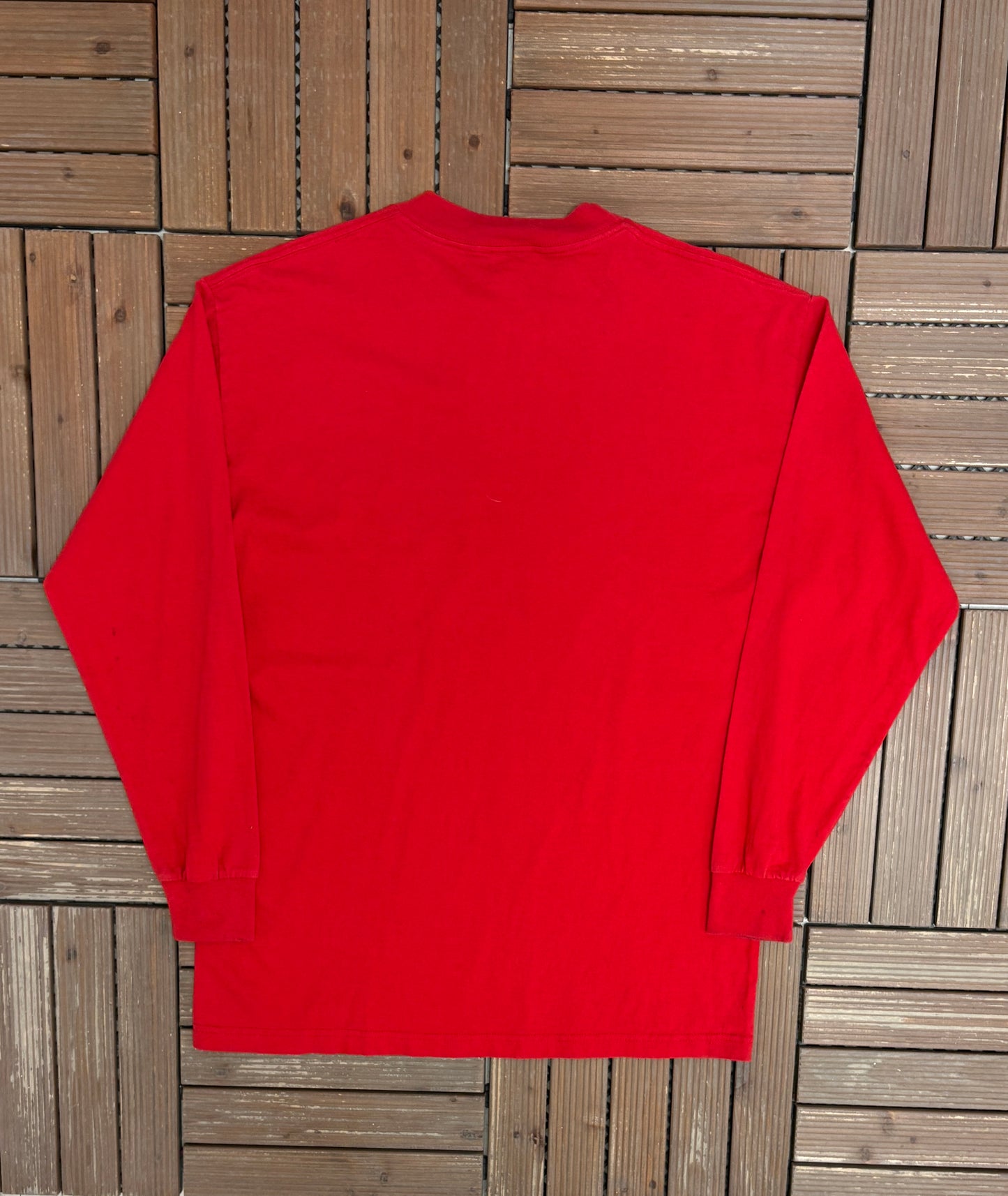 Wisconsin Badgers Ron Dayne Heisman Graphic Tee | Size Large | Vintage 1990s College Red Long Sleeve |