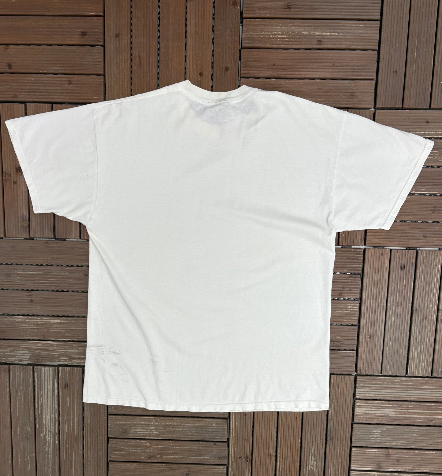 The Three Stooges Why Can't We All Just Get Along? Graphic Tee | Size X-Large | Vintage 2000s Promotional White T-Shirt |