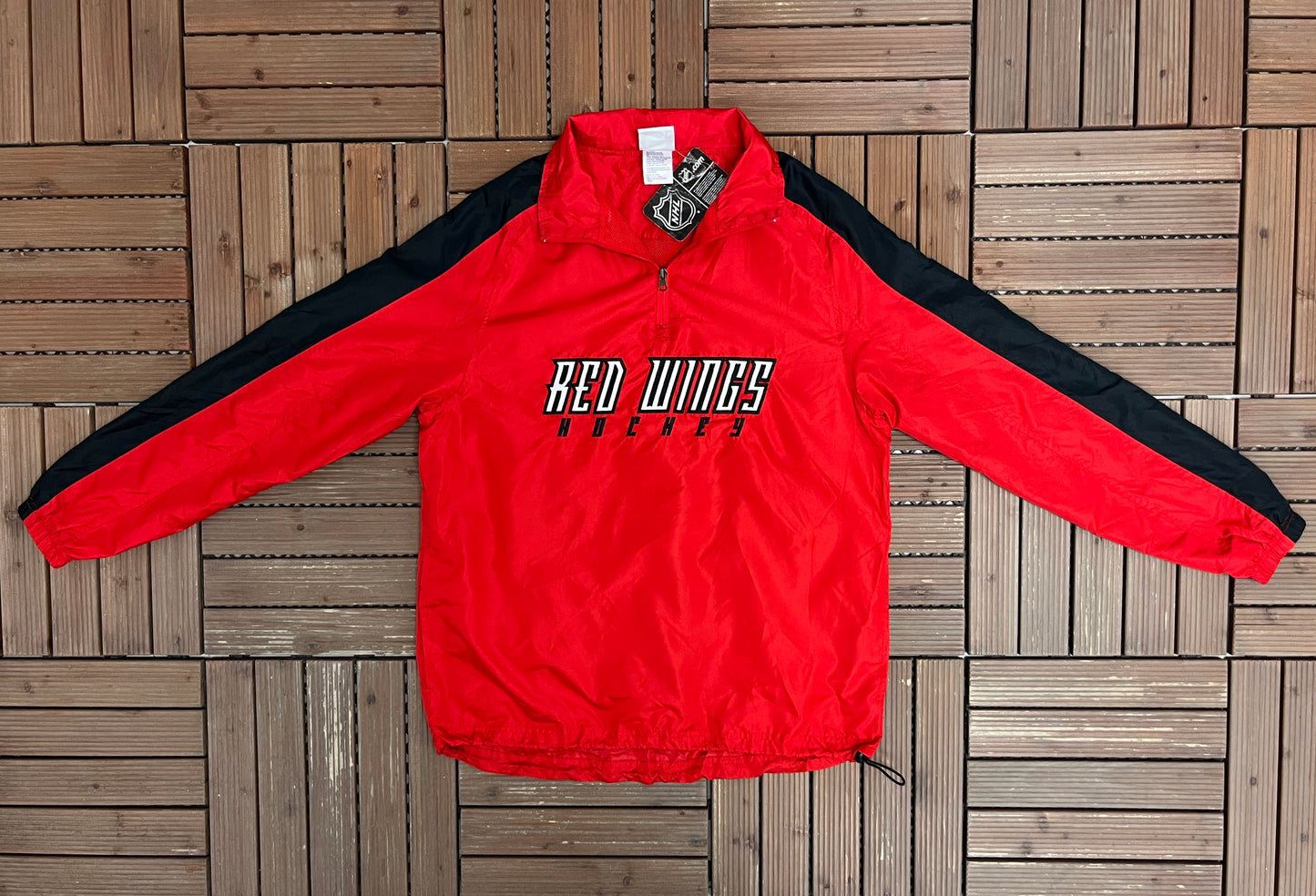 Detroit Red Wings Graphic Windbreaker | Size Small | Vintage 2000s NHL Hockey Red Jacket |
