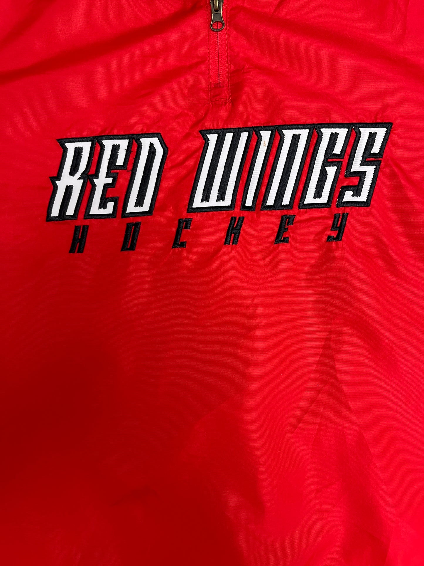 Detroit Red Wings Graphic Windbreaker | Size Small | Vintage 2000s NHL Hockey Red Jacket |
