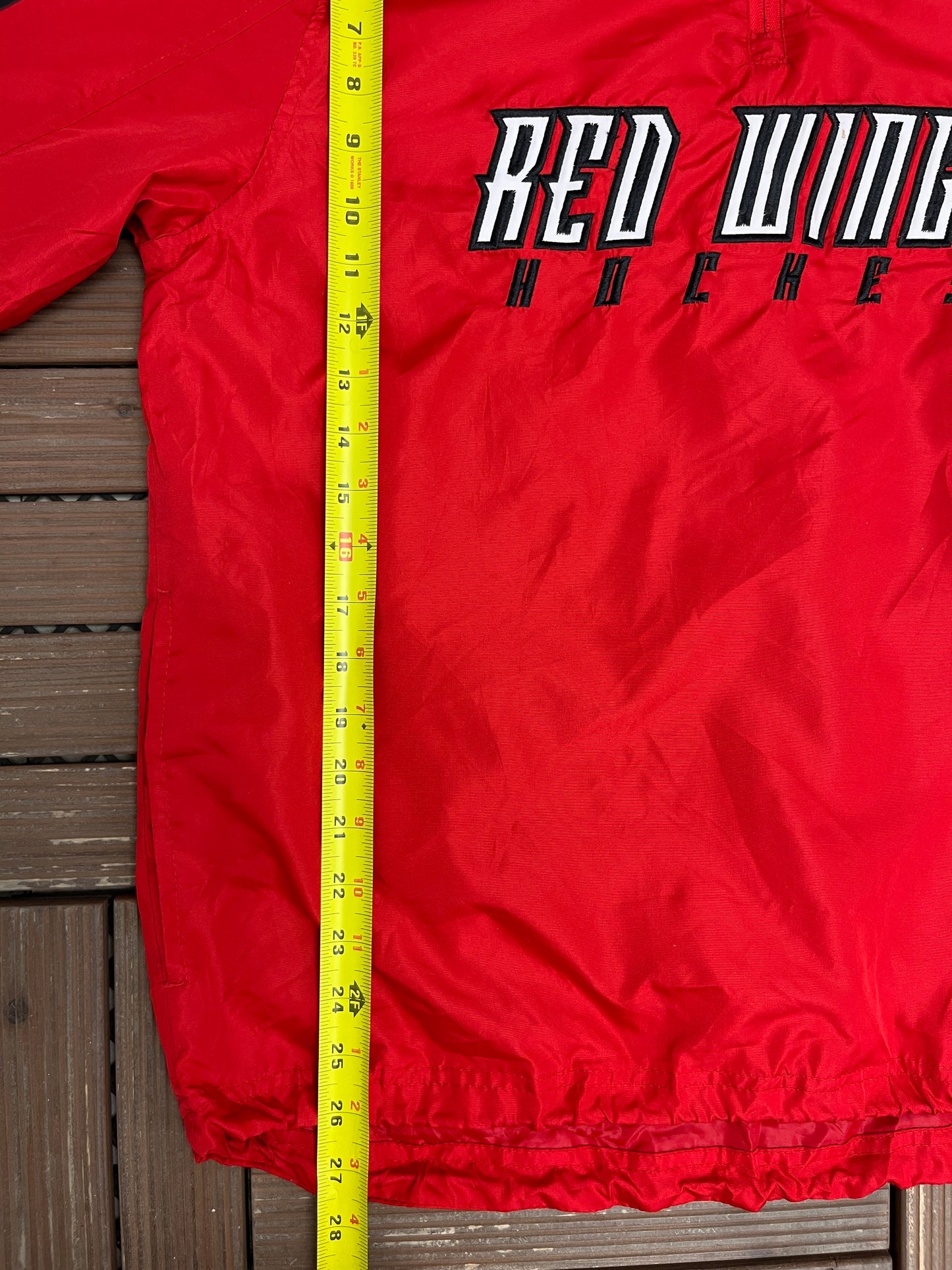 Detroit Red Wings Graphic Windbreaker | Size Small | Vintage 2000s NHL Hockey Red Jacket |