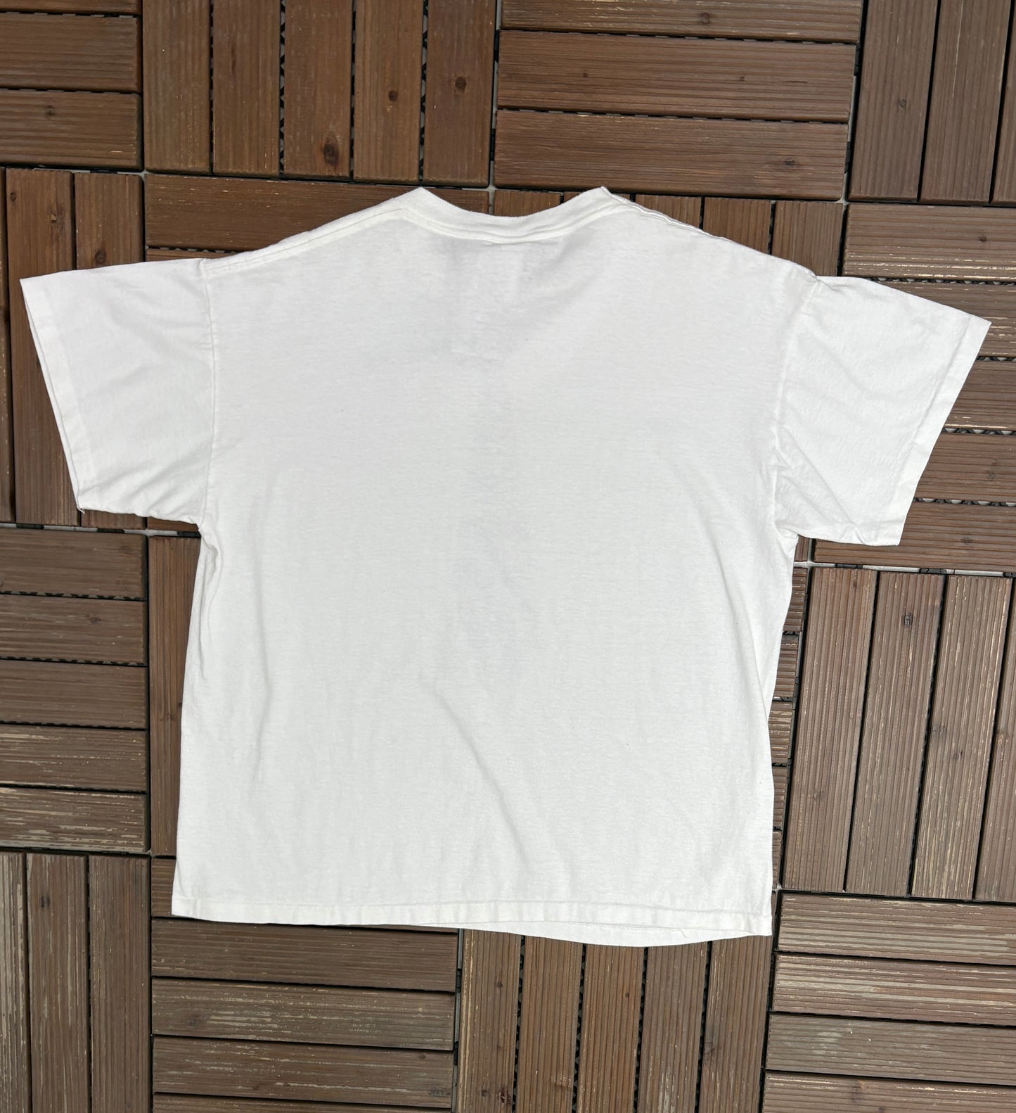 Budweiser King Of Beers Tie Graphic Tee | Size X-Large | Vintage 1990s Promotional White T-Shirt |