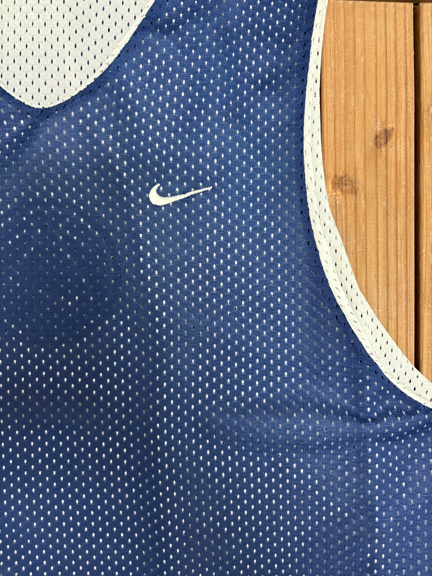Nike Basketball Reversible Basketball Jersey | Size Medium | Vintage 2000s Blue & White Tank Top Jersey |