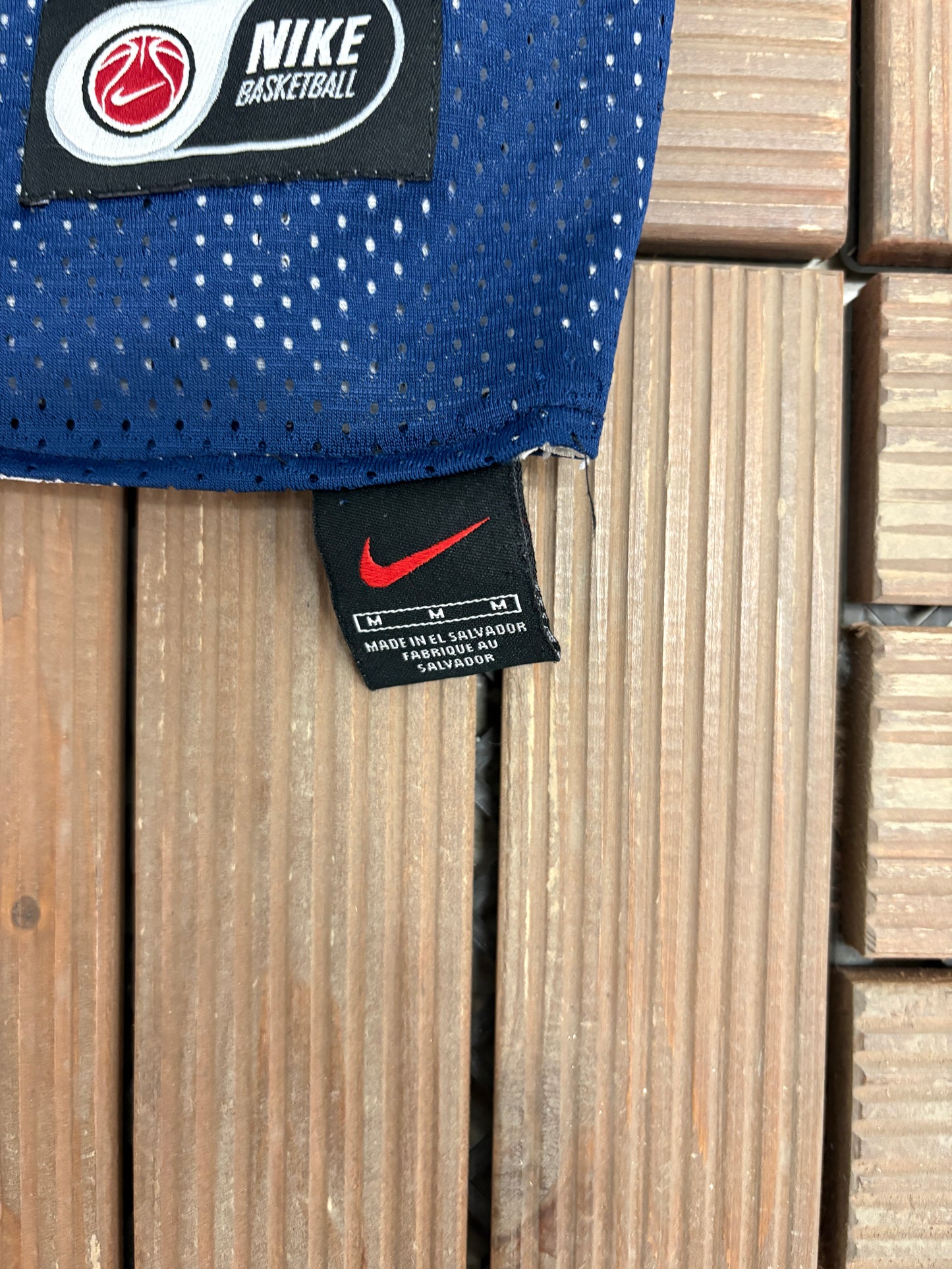 Nike Basketball Reversible Basketball Jersey | Size Medium | Vintage 2000s Blue & White Tank Top Jersey |