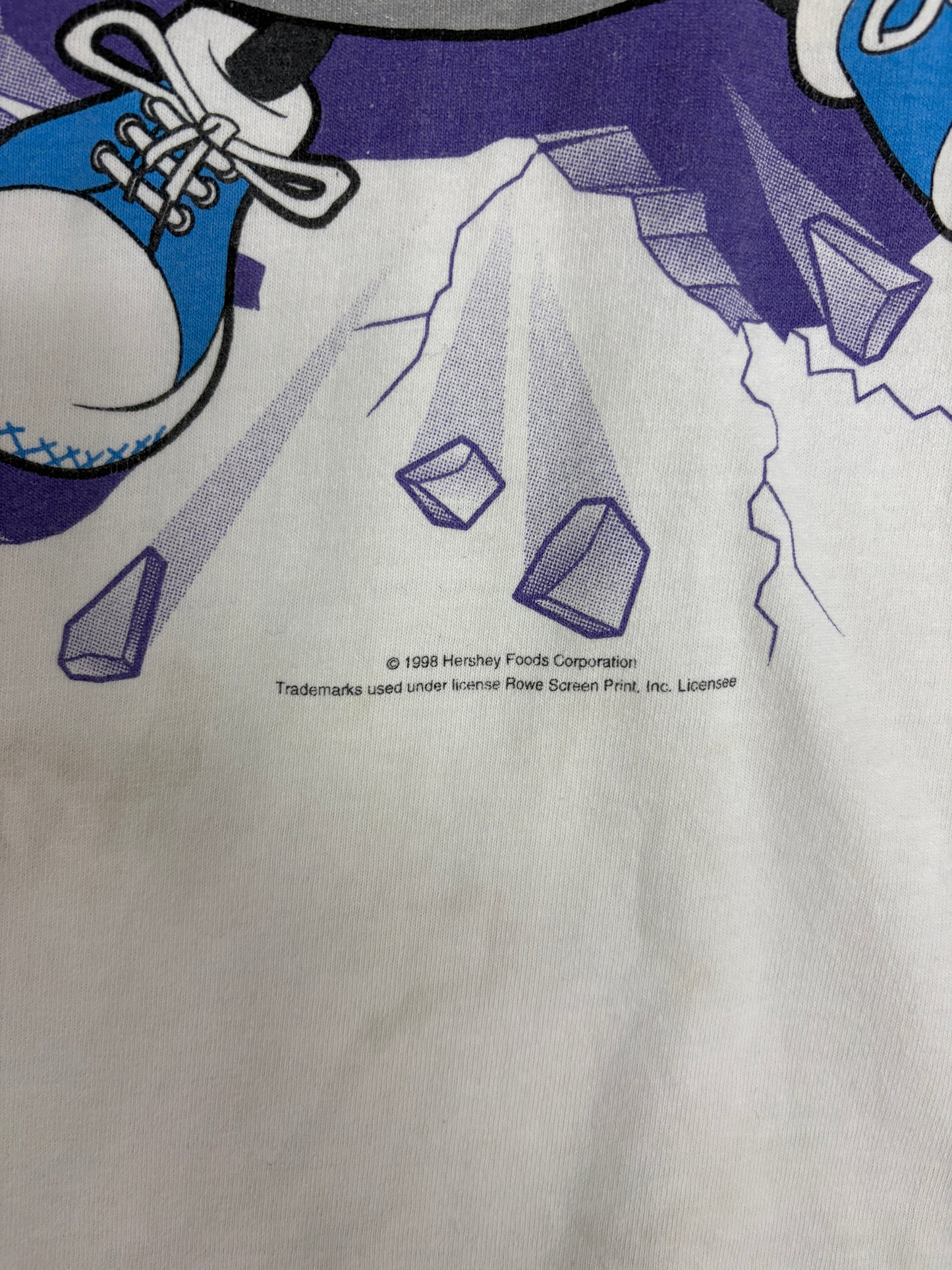 Hershey's Kisses Breakthrough Graphic Tee | Size Small | Vintage 1990s Candy White Promotional T-Shirt |