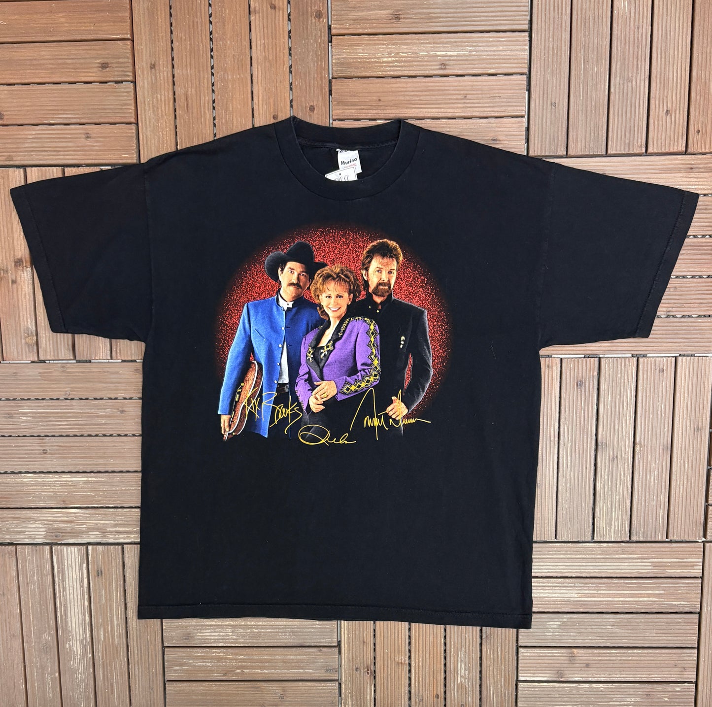 Brooks & Dunn Reba Tour 1997 Graphic Tee | Size XX-Large | Vintage 1990s Country Music Black T-Shirt |