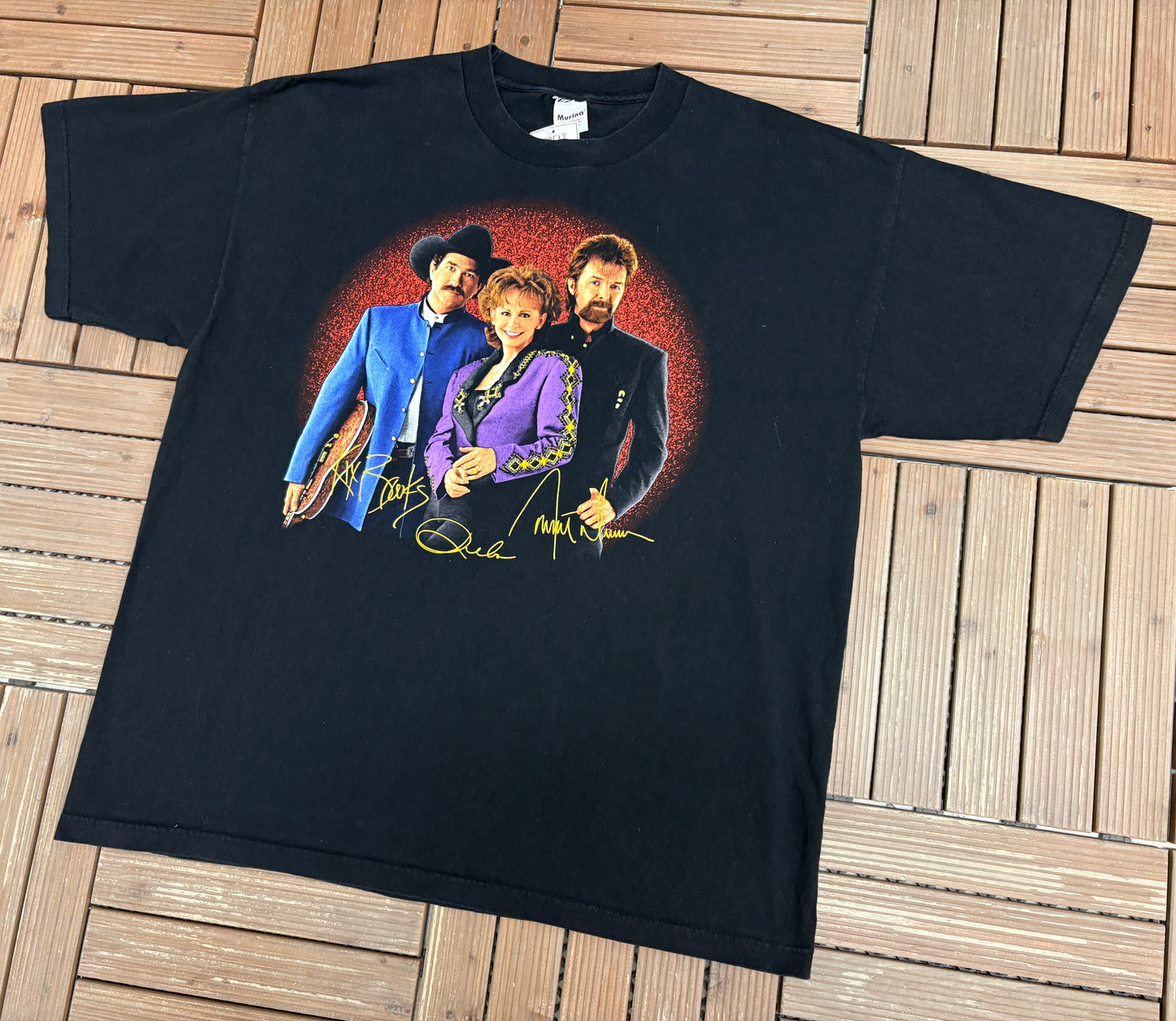 Brooks & Dunn Reba Tour 1997 Graphic Tee | Size XX-Large | Vintage 1990s Country Music Black T-Shirt |