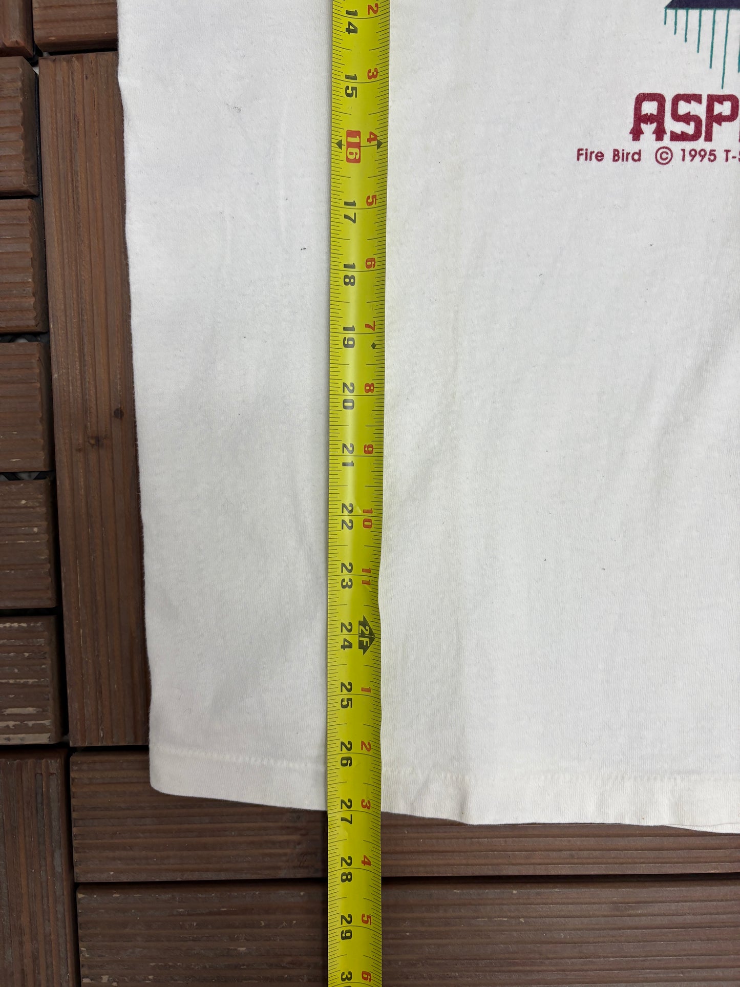 Aspen Fire Bird Graphic Tee | Size Large | Vintage 1990s Tourist White T-Shirt |