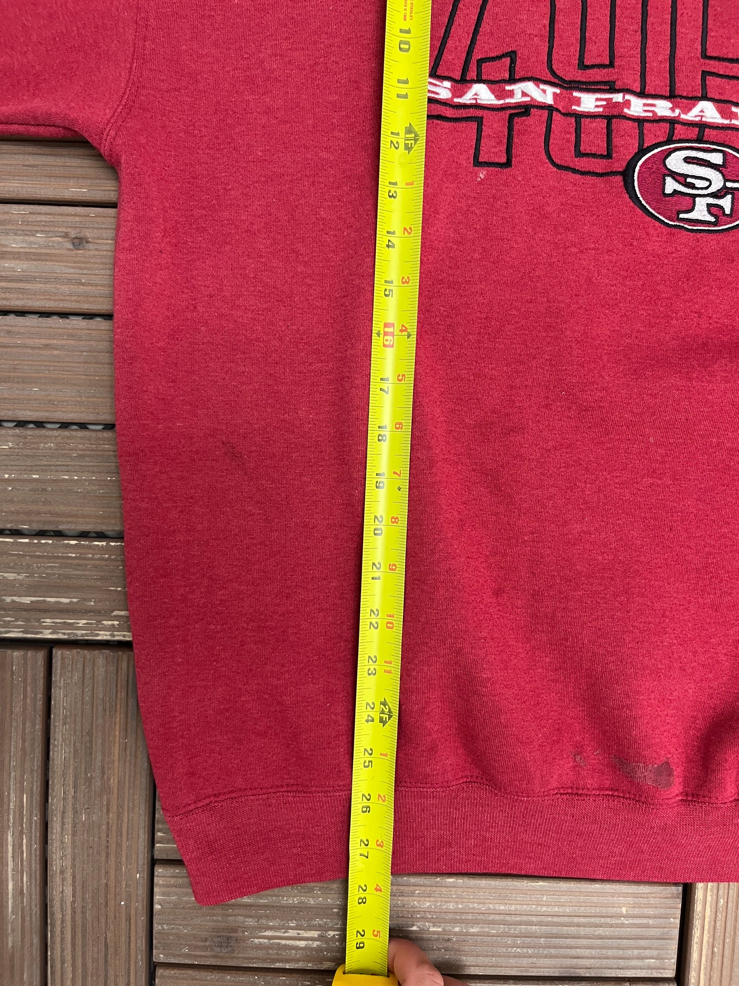 San Francisco 49ers Graphic Crewneck | Size X-Large | Vintage 1990s NFL Football Red Sweater |