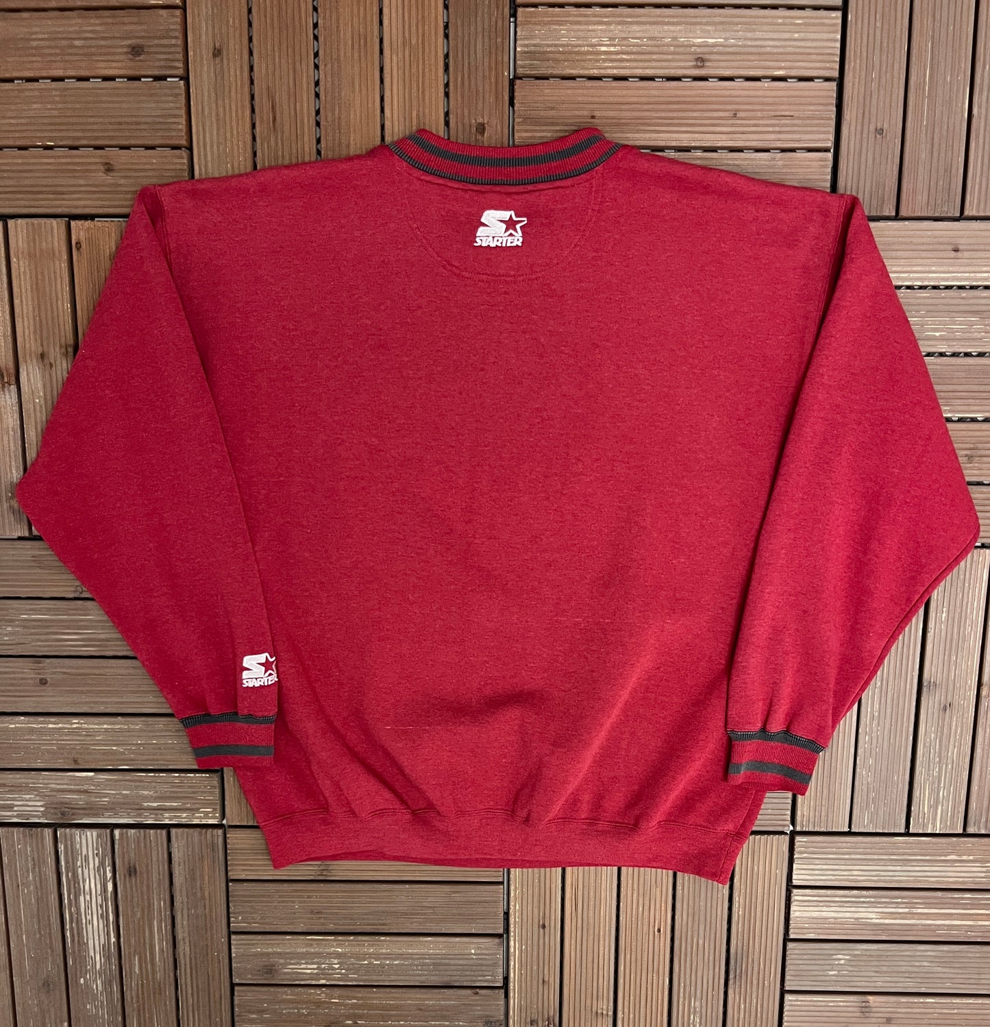 San Francisco 49ers Graphic Crewneck | Size X-Large | Vintage 1990s NFL Football Red Sweater |