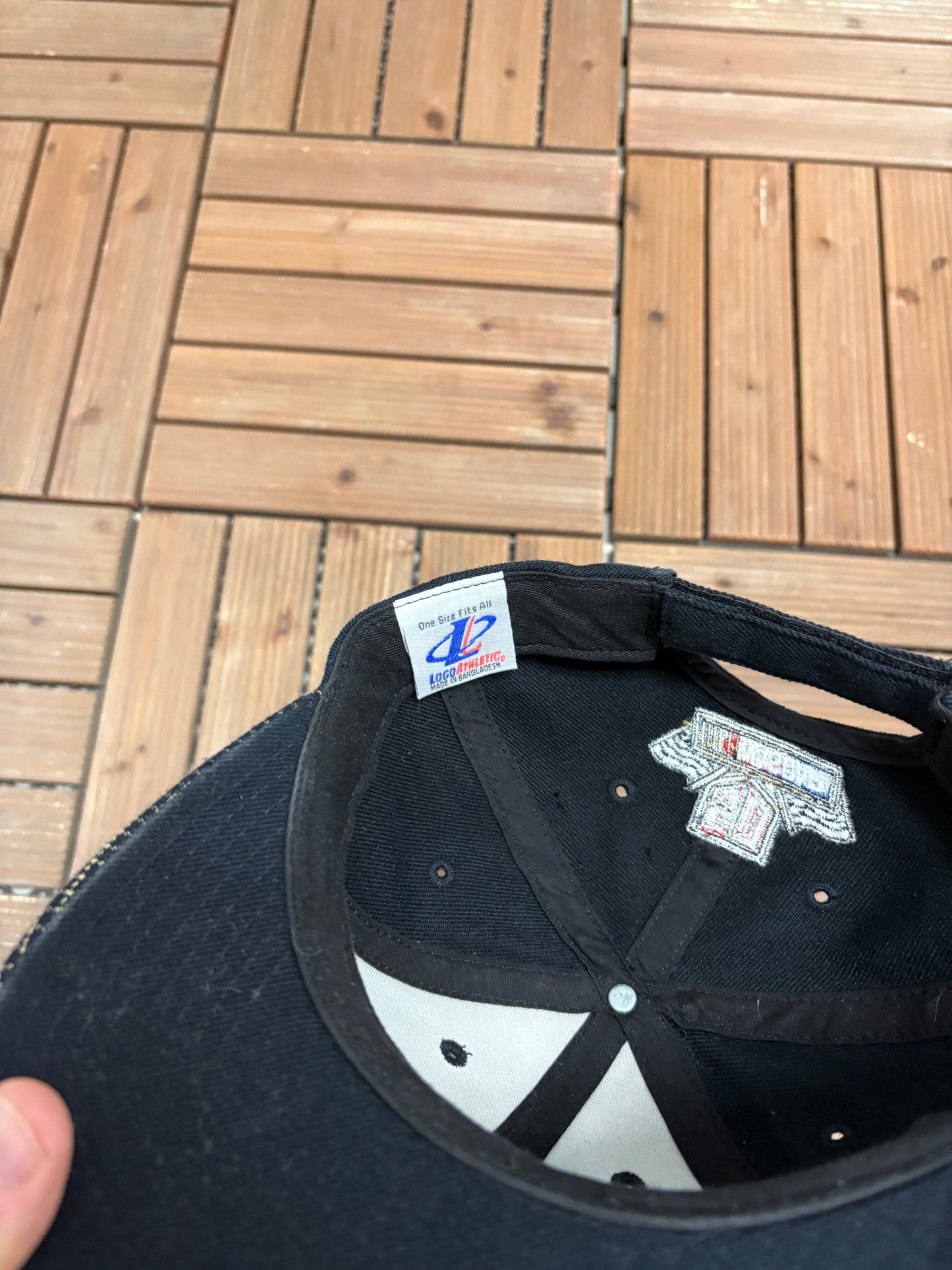 NASCAR 50th Anniversary Graphic Hat | Strap Back | Vintage 1990s Racing Black Cap |